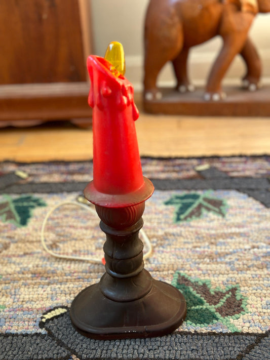 Vintage Union Products Blow Blo Mold Candle 13” Tall Christmas Flame Halloween