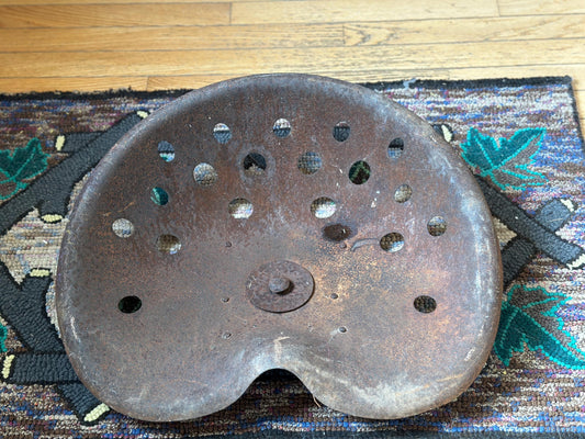 Vintage Antique Rusty Tractor Seat – Farmhouse Salvage, Industrial Decor, 21” Wide x 5” High