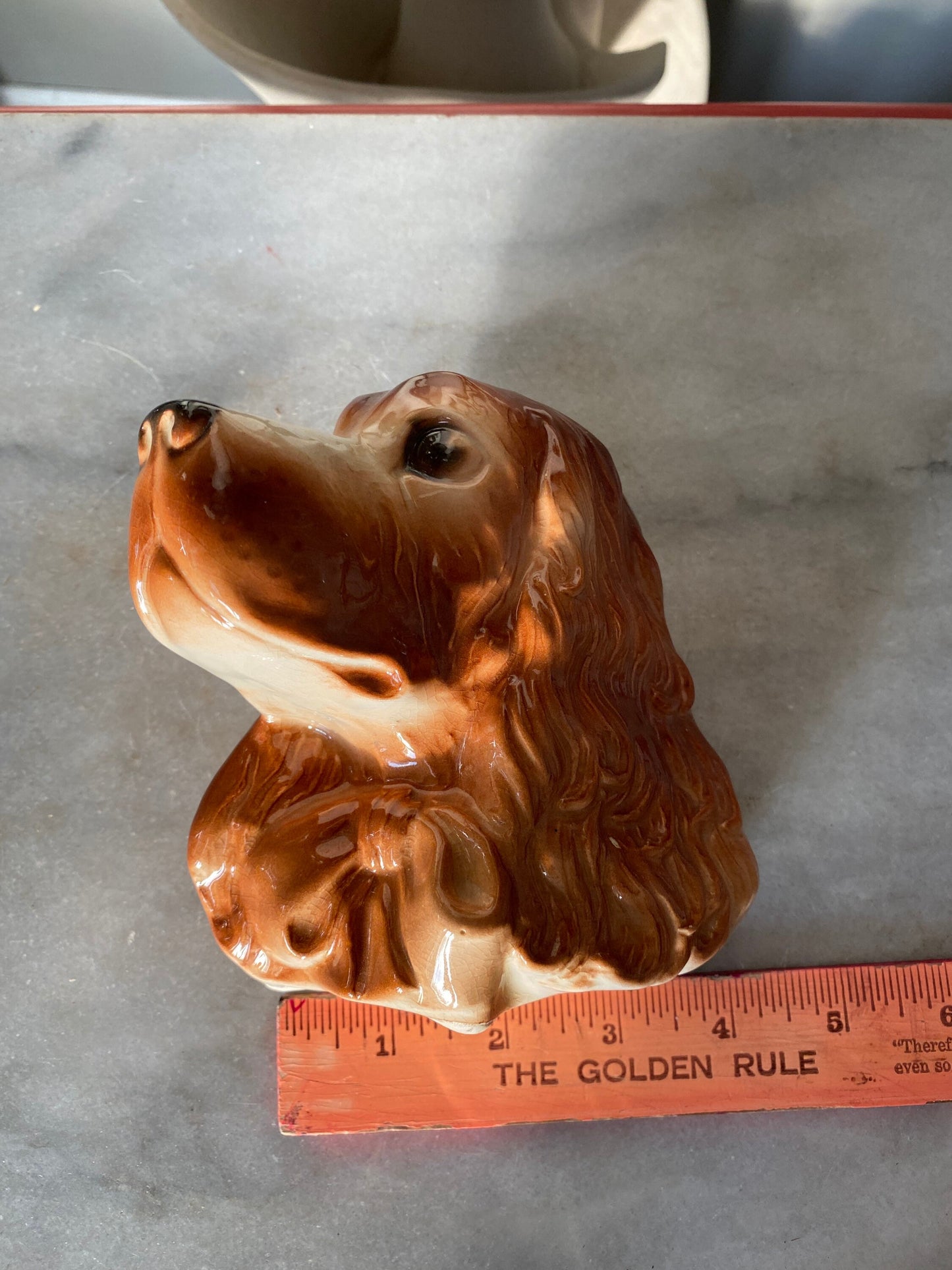 Royal Copley Cocker Spaniel Wall Pocket Vase Planter Ceramic Vintage Dog