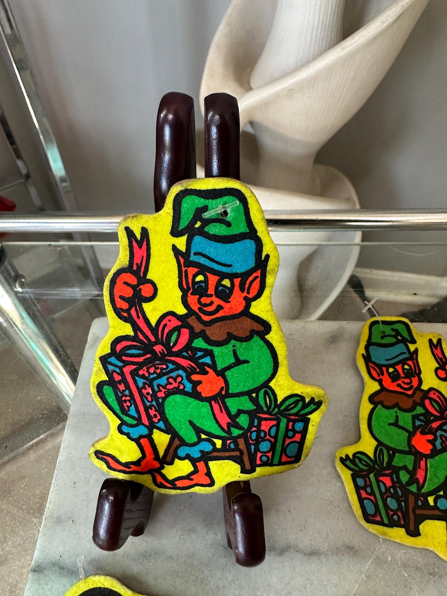 Lot of 12 Assorted Retro Merry Freshmas Christmas Tree Ornaments, Retro Christmas, Kitschy Christmas