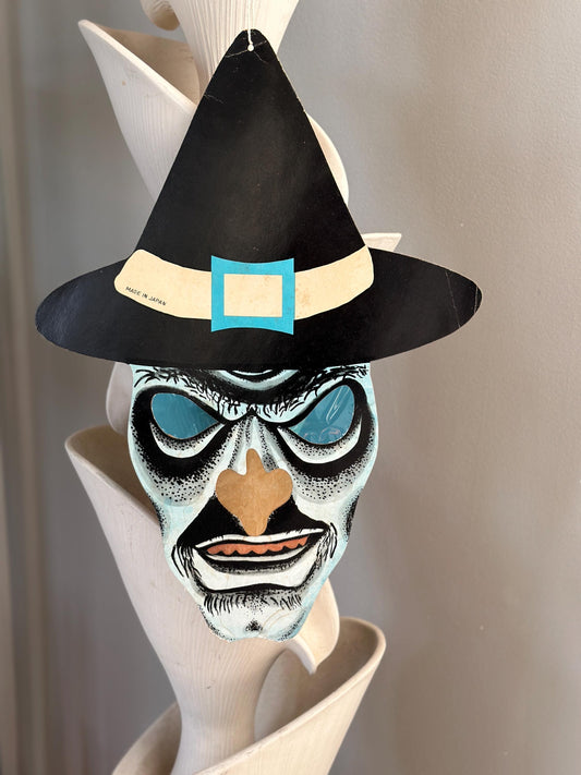 Vintage Die-Cut Witch Decoration: Rare Kitsch Halloween Decor, Japan