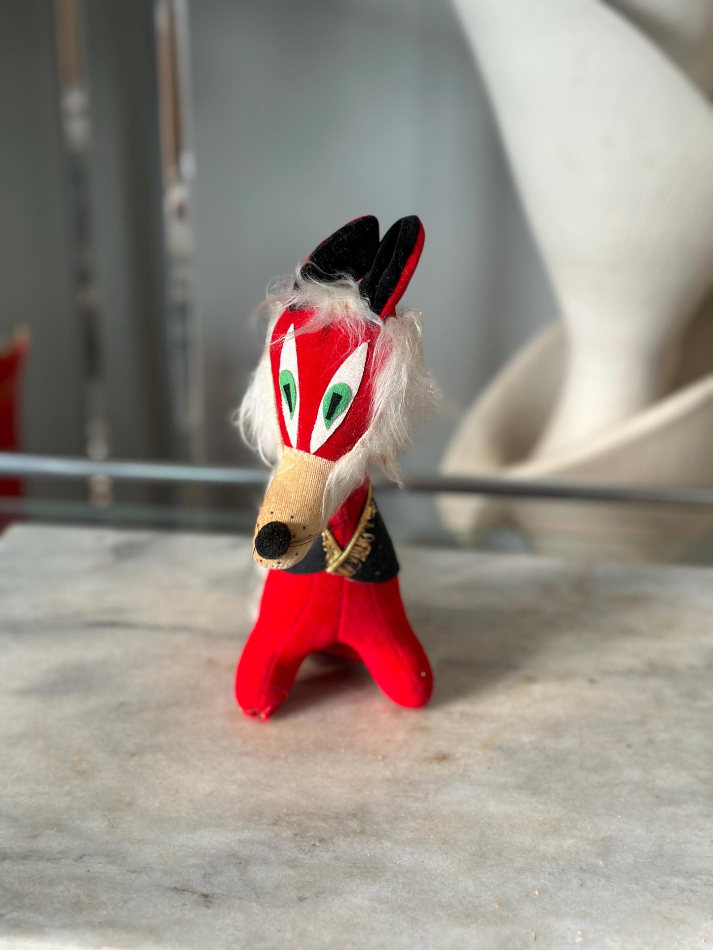 1960s Japanese Red Fox Plush - DREAM PET Style Retro Decor