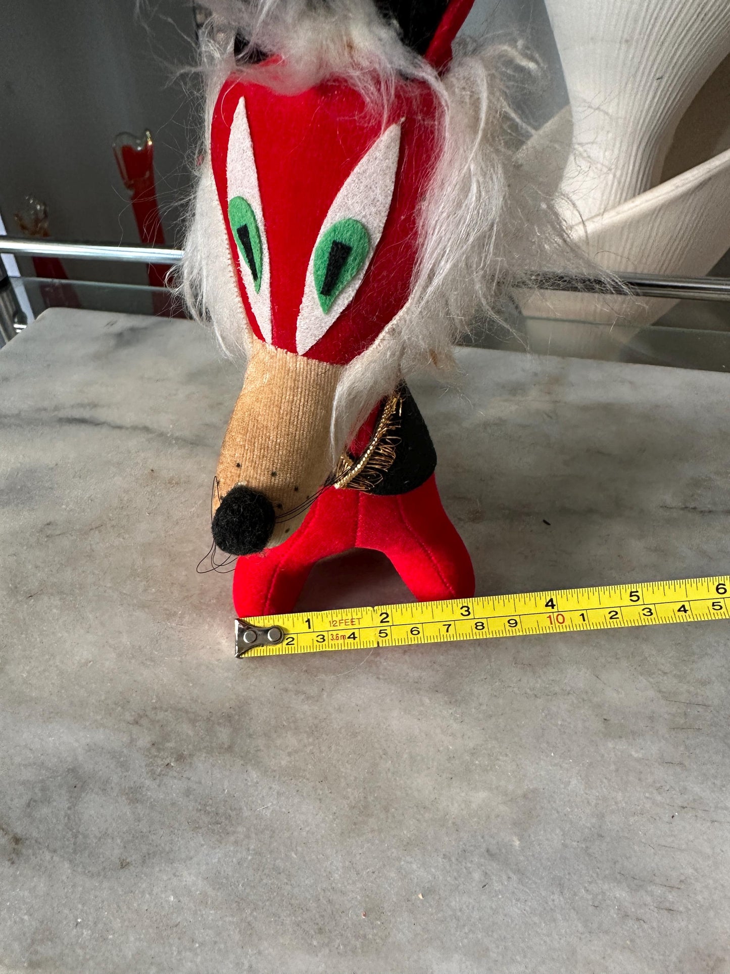 1960s Japanese Red Fox Plush - DREAM PET Style Retro Decor
