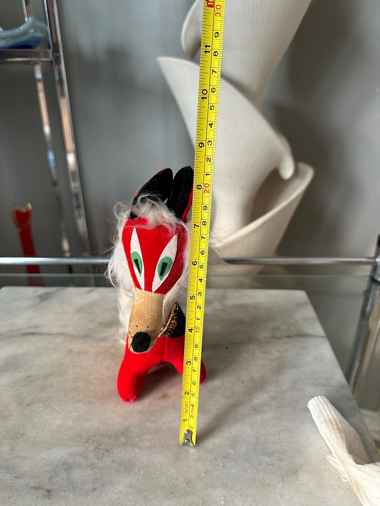 1960s Japanese Red Fox Plush - DREAM PET Style Retro Decor