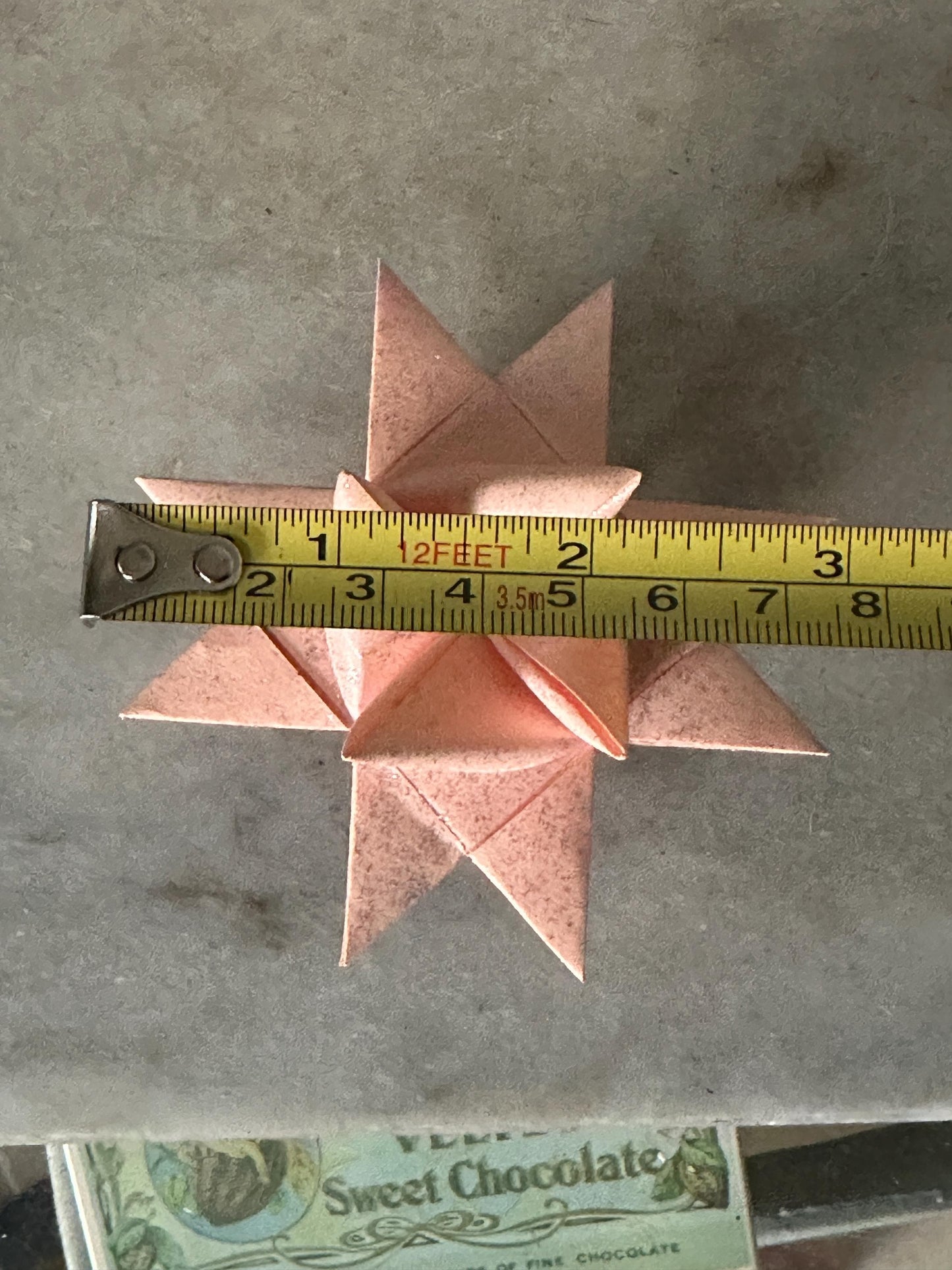 Pastel Moravian Star Christmas Ornaments - Glitter Paper, Handmade Set of 12