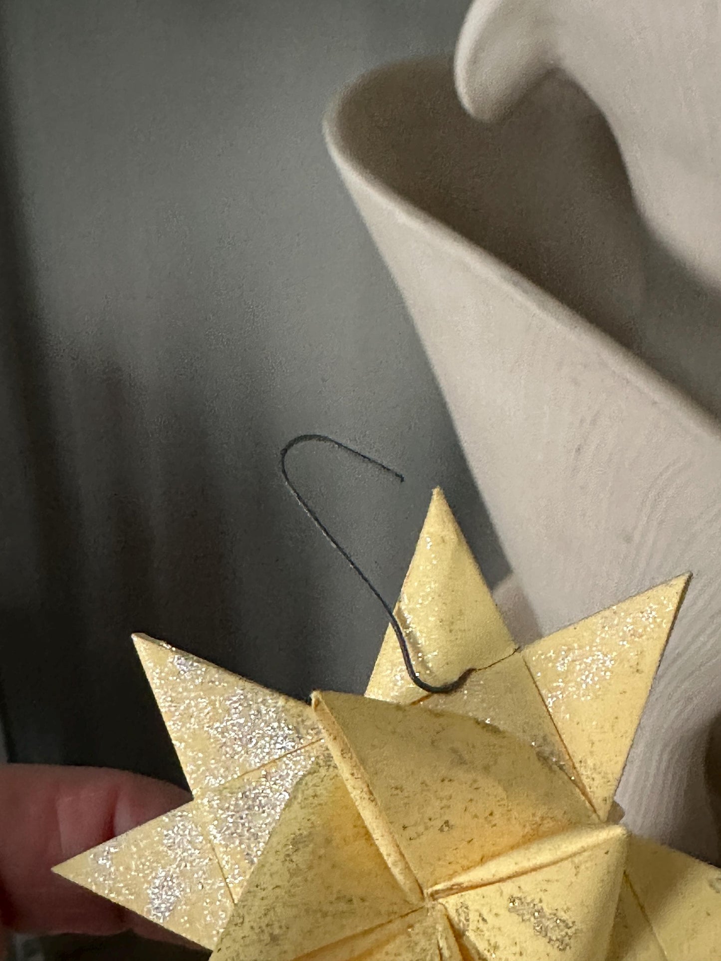 Pastel Moravian Star Christmas Ornaments - Glitter Paper, Handmade Set of 12