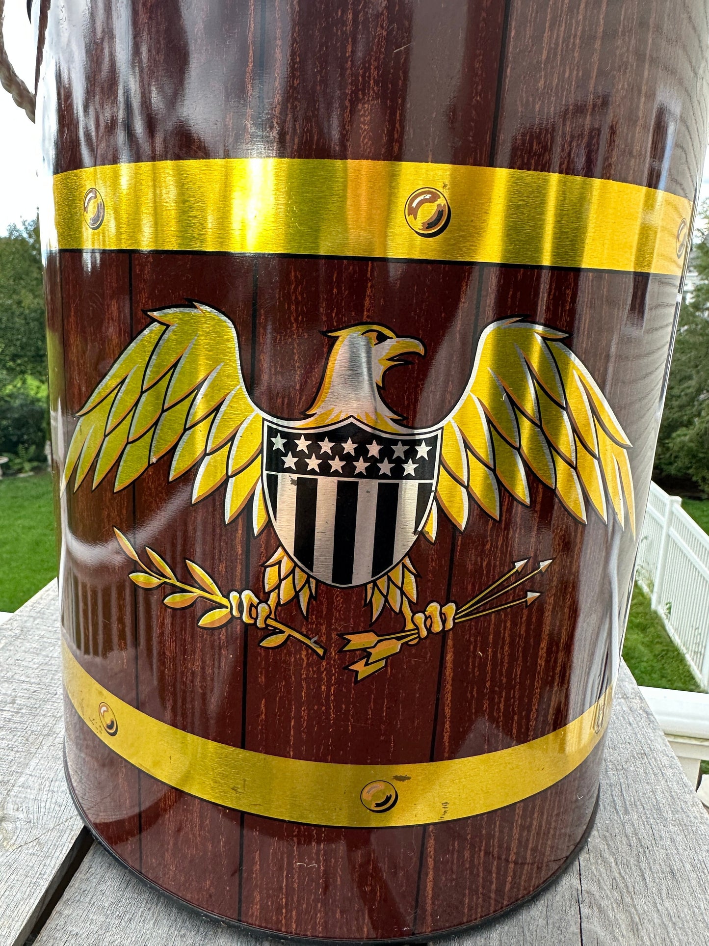 Vintage 1967 Metal Eagle Drum Cooler – Retro Carry Cooler, Movie Prop