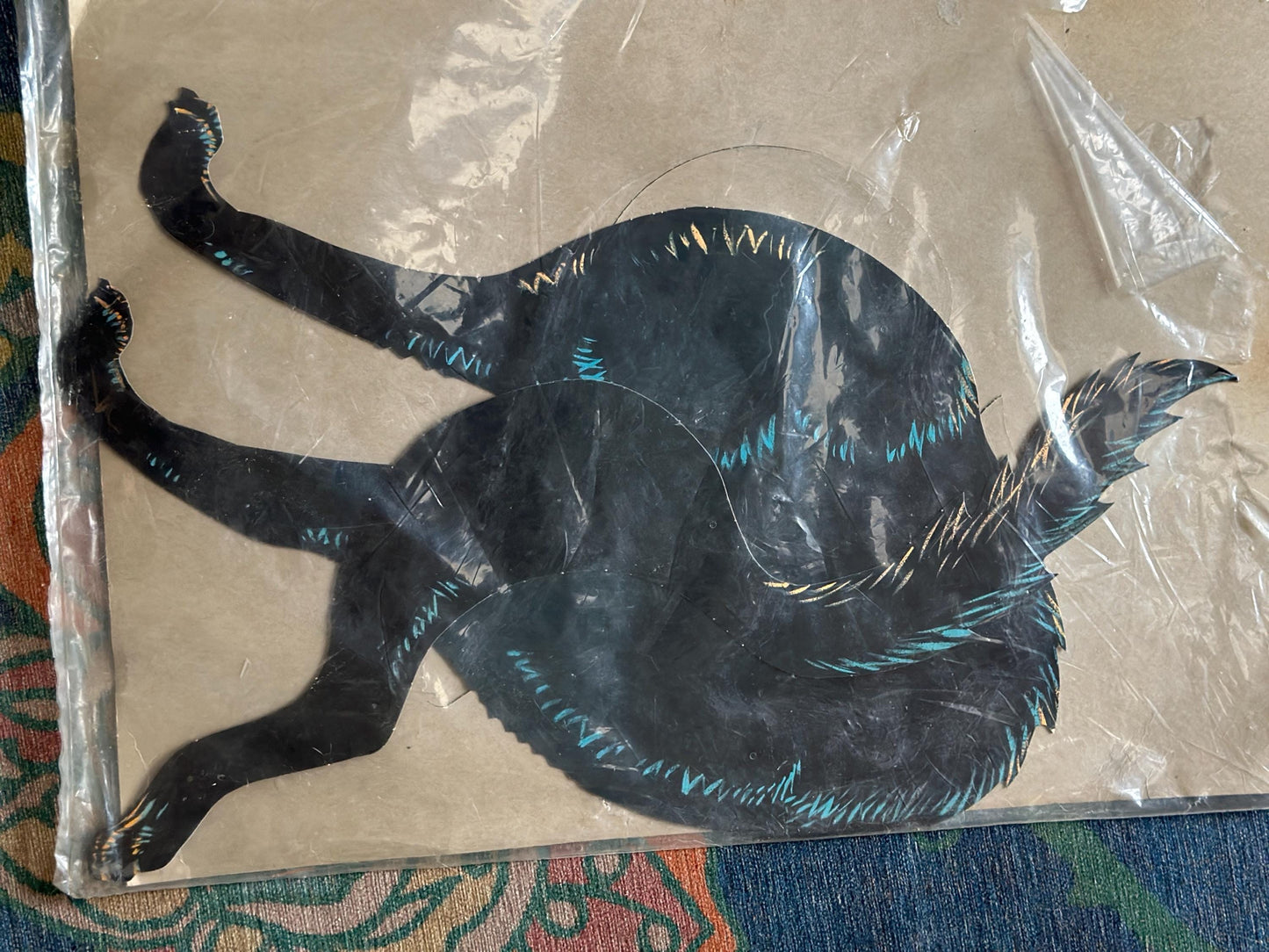 Vintage Eureka Halloween 24” Animated Black Scary Cat W/ Original Packaging VG
