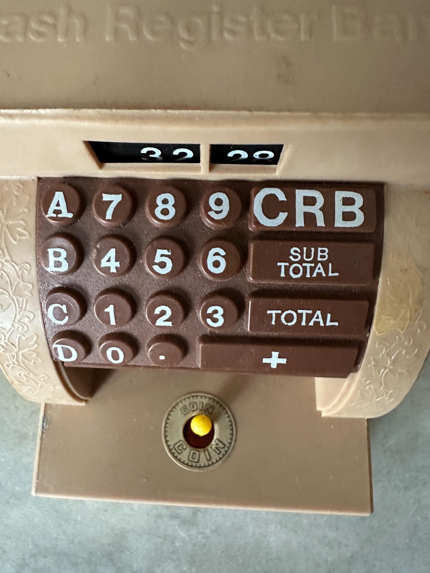 Vintage Wind-Up Cash Register Bank: 1970s Retro Coin Toy