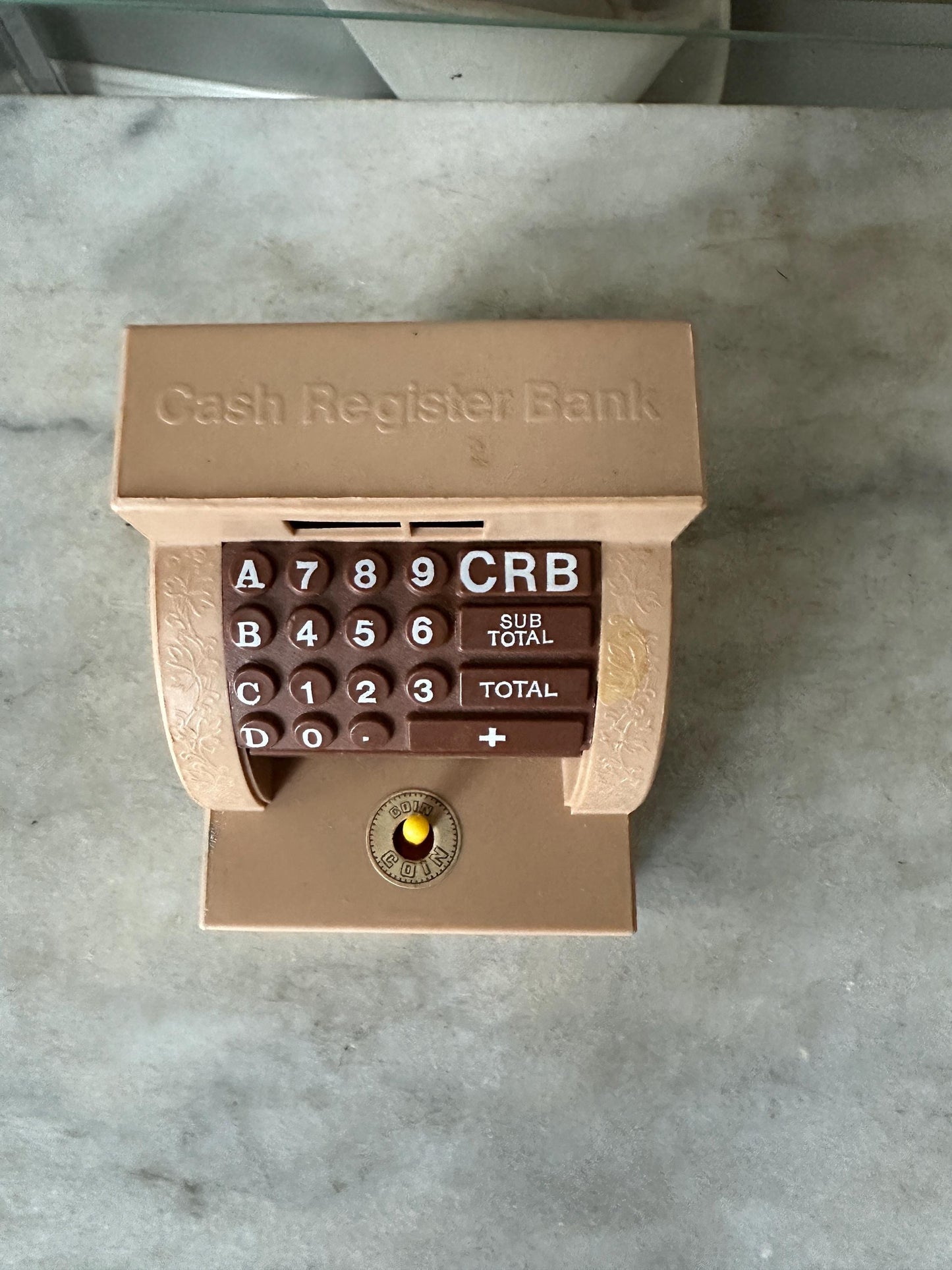 Vintage Wind-Up Cash Register Bank: 1970s Retro Coin Toy