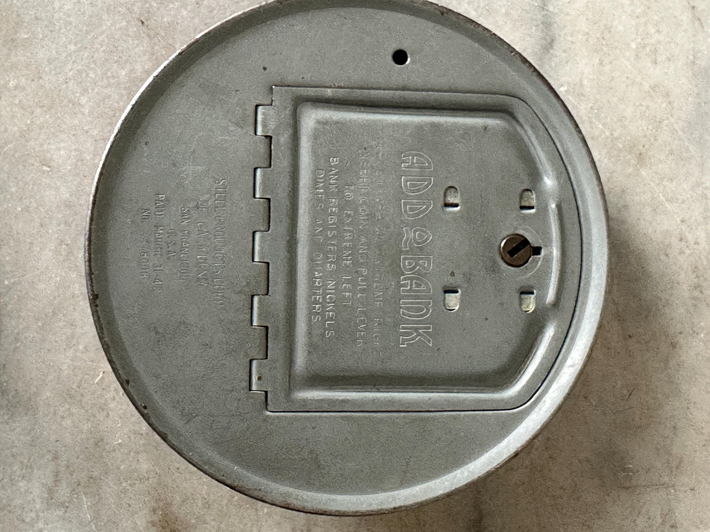 Vtg The First National Bank Lebanon Pa Red Add O Bank Stainless Steel 1942