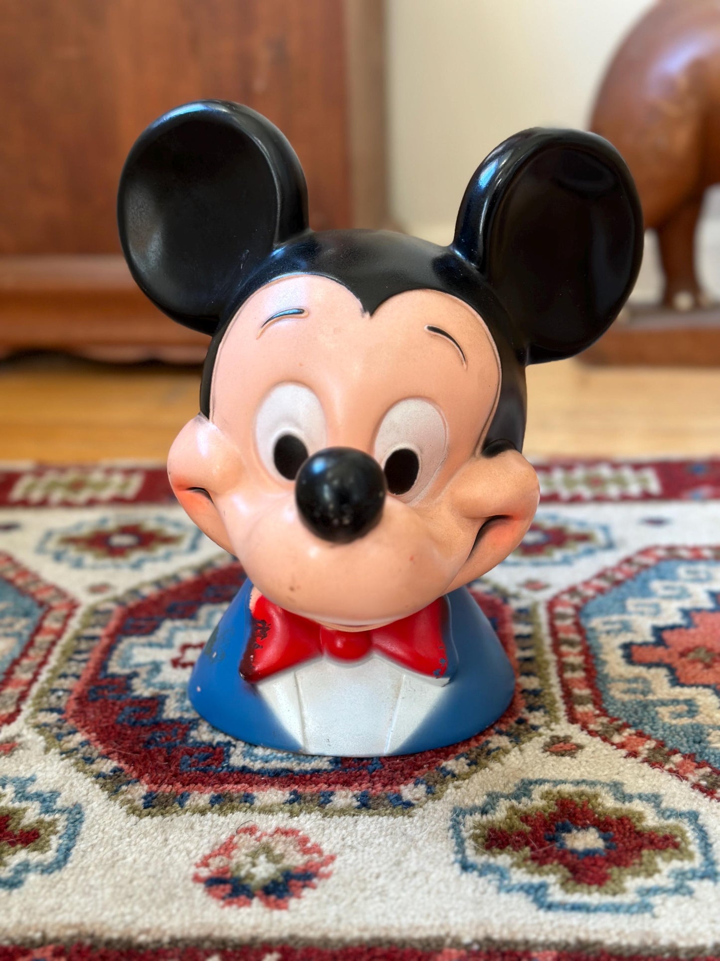 Vintage 1971 Mickey Mouse Piggy Bank – Play Pal Plastics Disneyana