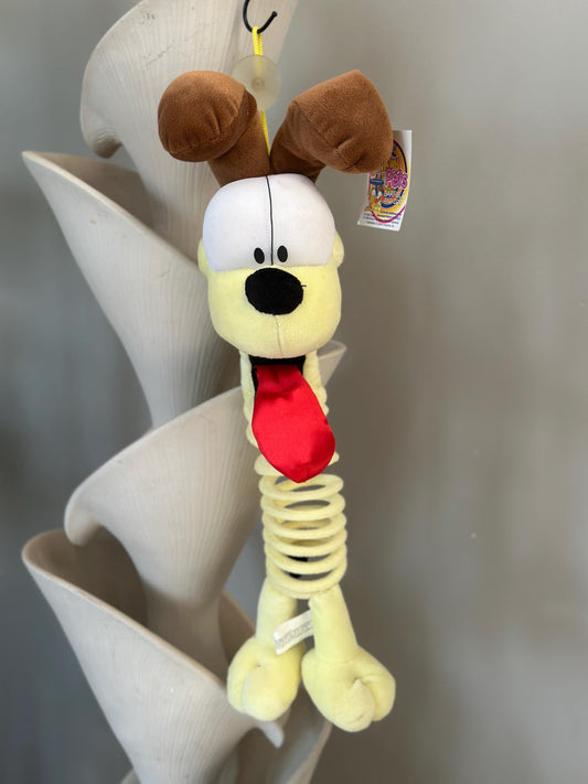 Vintage Odie Plush Doll: Garfield's Sidekick with Coil Spring Body