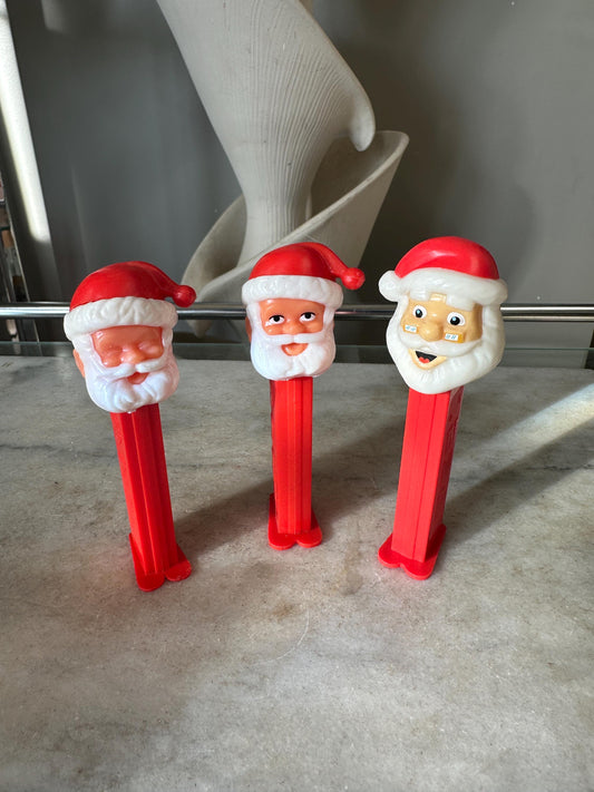Vintage Santa PEZ Dispensers Set – 1980s-2000s Christmas Collectibles