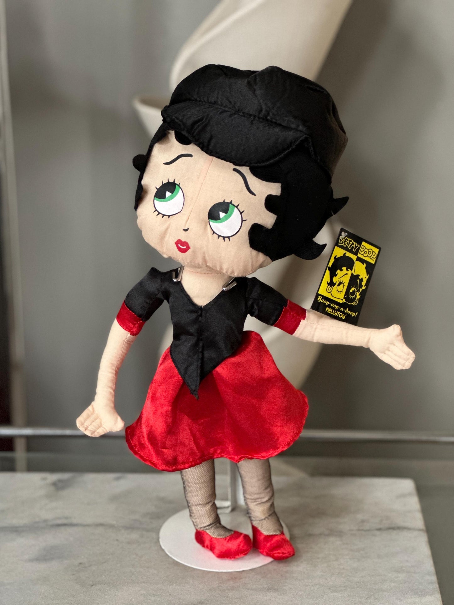 2009 Kellytoy "Biker Betty" Betty Boop 16" Stuffed Cotton Doll