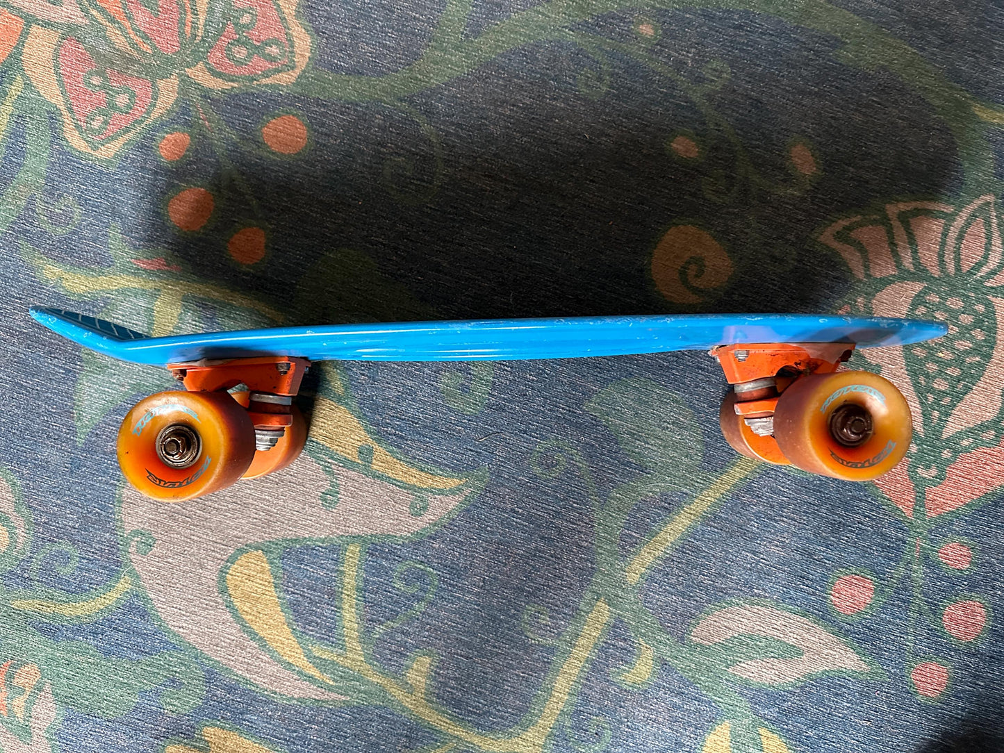 22” No Fear Penny Style Cruiser Skateboard Blue Deck Orange Wheels Orange Trucks