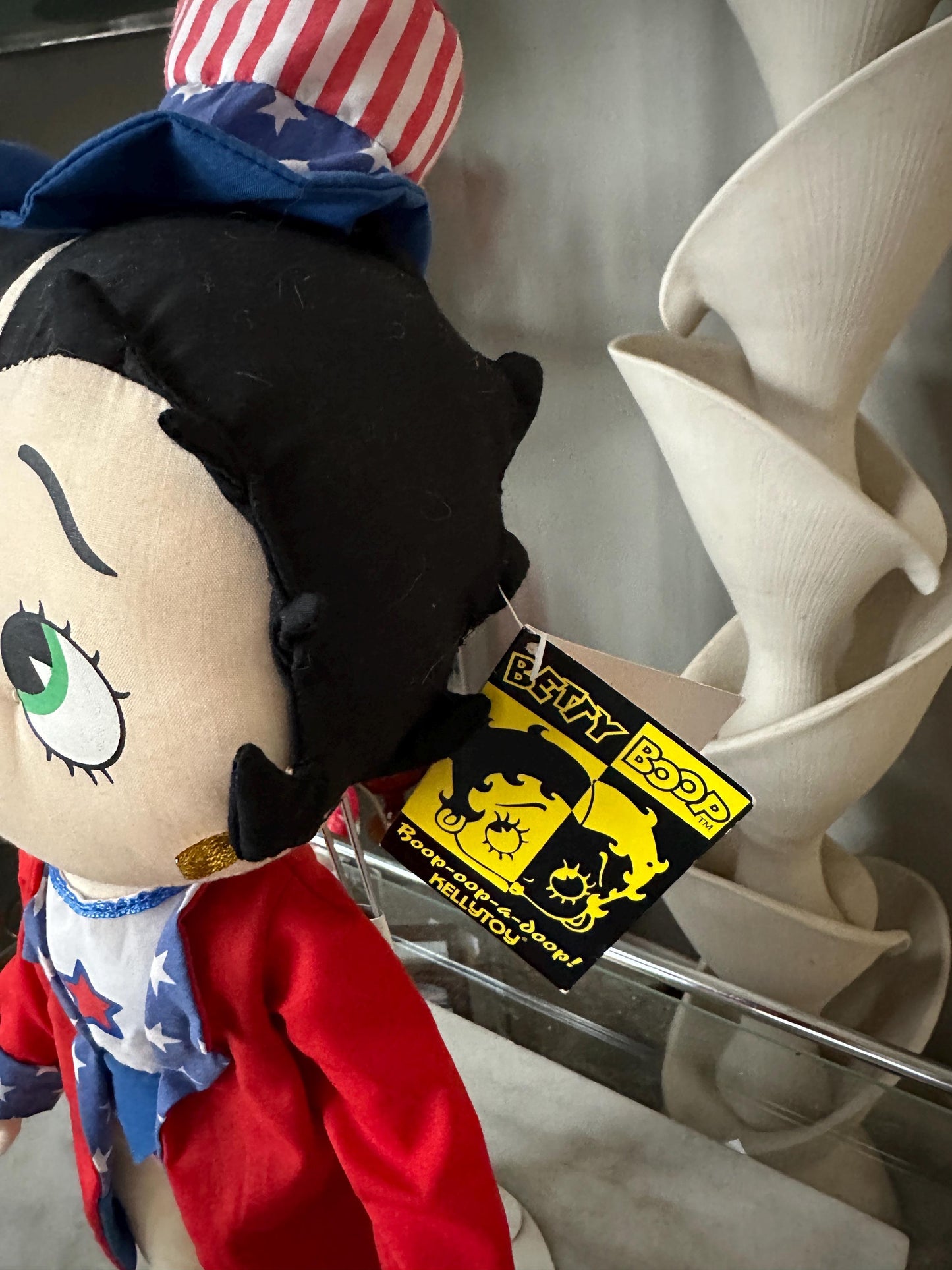 2004  Kellytoy "Patriotic Betty" Betty Boop 20" Stuffed Cotton Doll