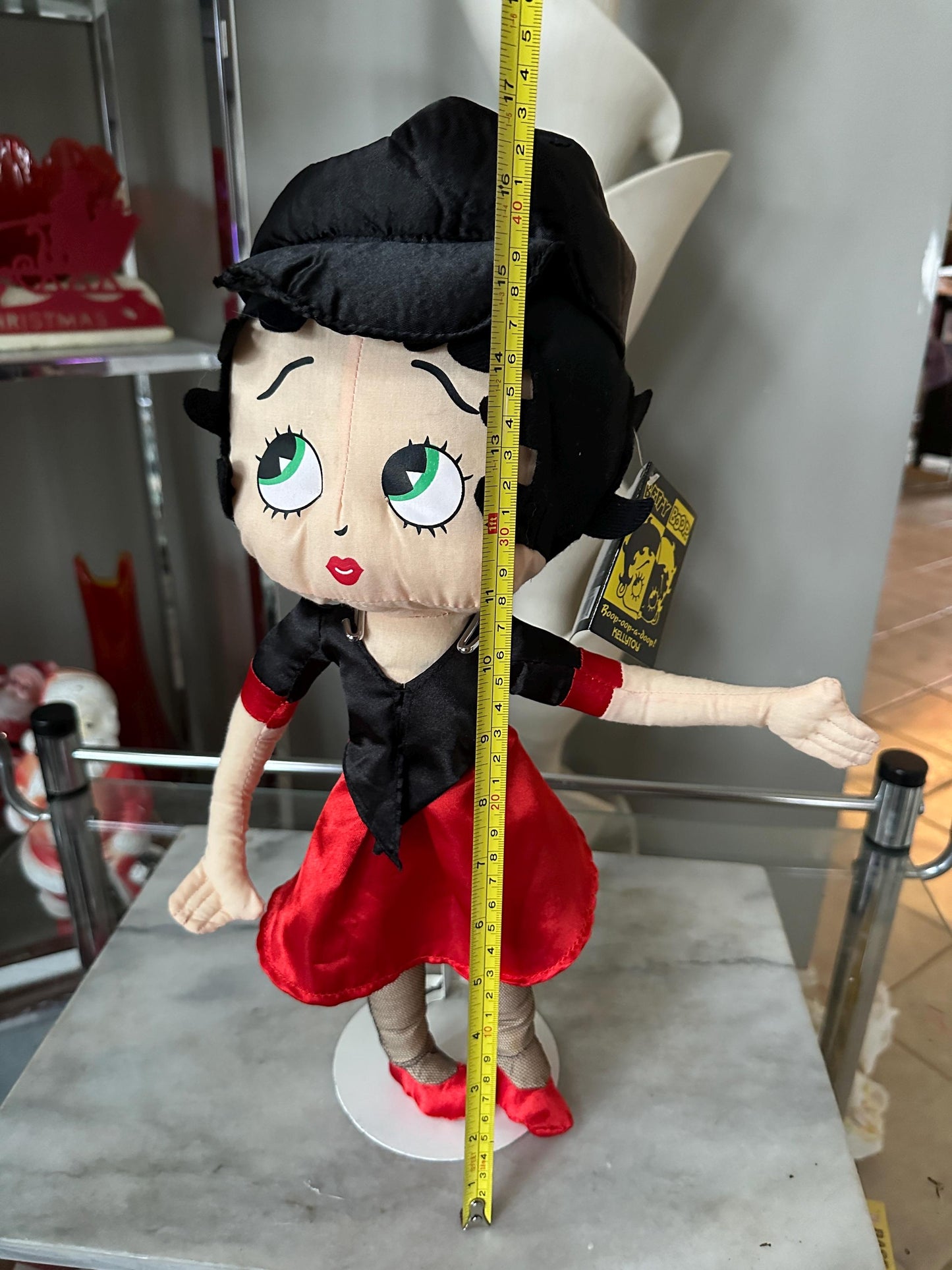 2009 Kellytoy "Biker Betty" Betty Boop 16" Stuffed Cotton Doll