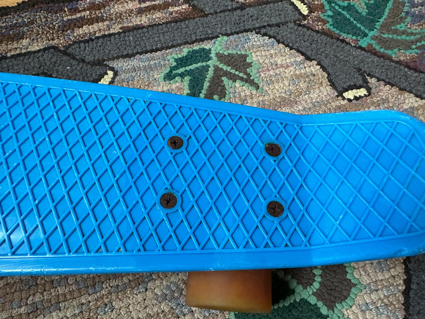 22” No Fear Penny Style Cruiser Skateboard Blue Deck Orange Wheels Orange Trucks