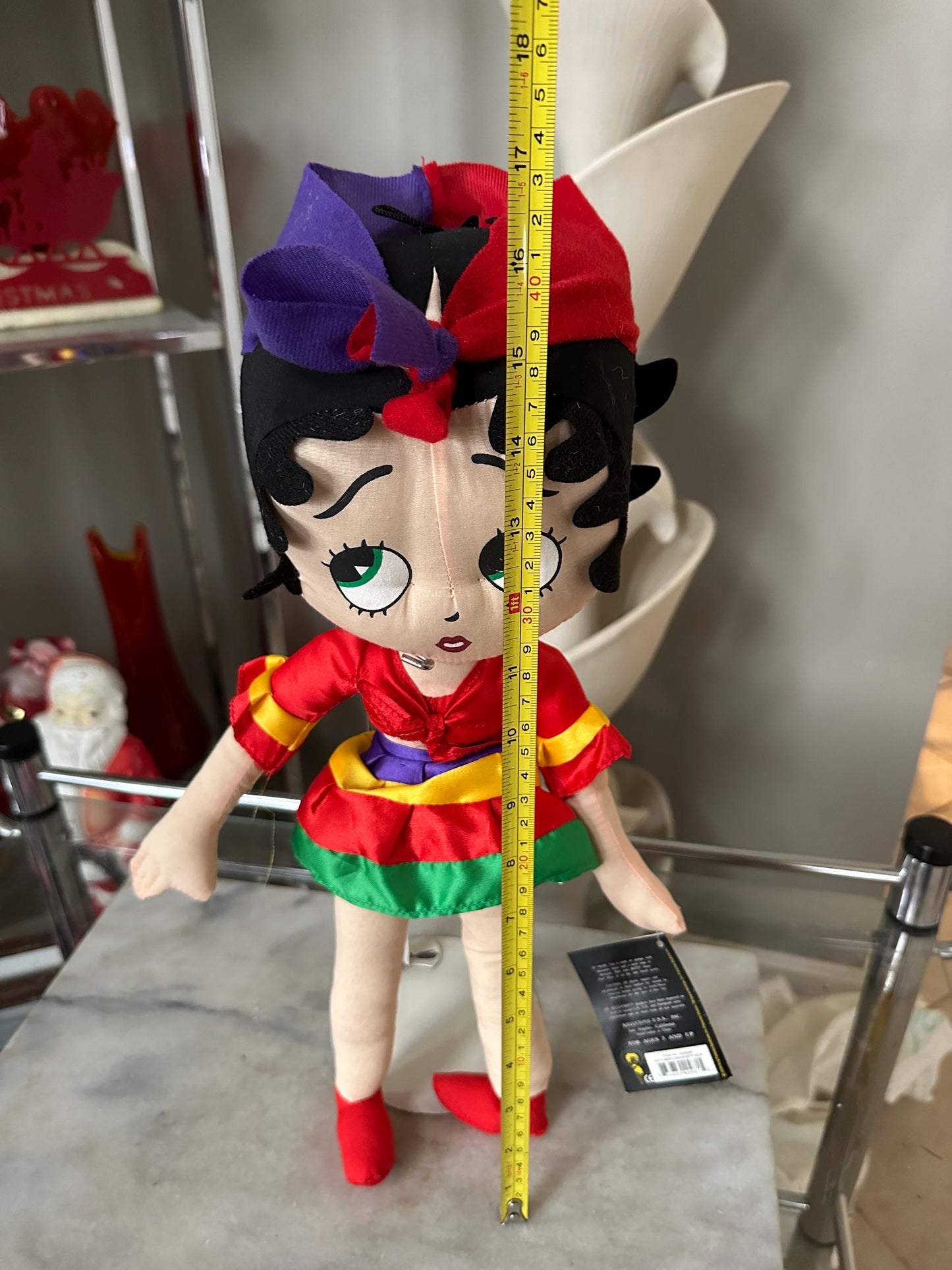 2006  Kellytoy "Flamenco Dancer  Betty" Betty Boop 16" Stuffed Cotton Doll