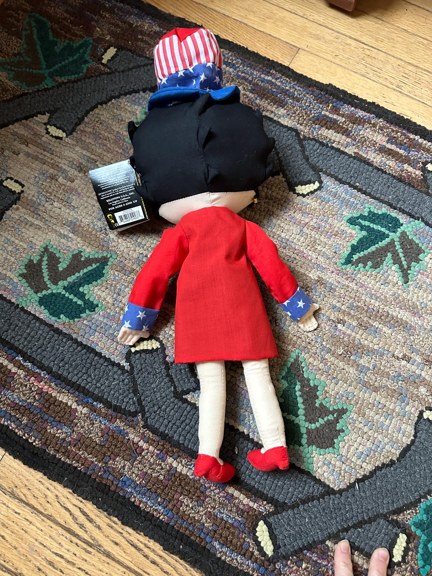 2004  Kellytoy "Patriotic Betty" Betty Boop 20" Stuffed Cotton Doll