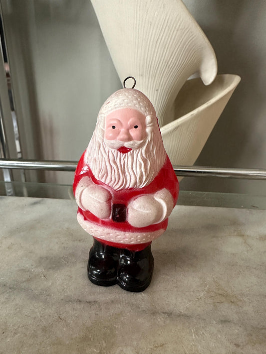 Vintage 1950s Celluloid Santa Claus Christmas Ornament Bulb Cover