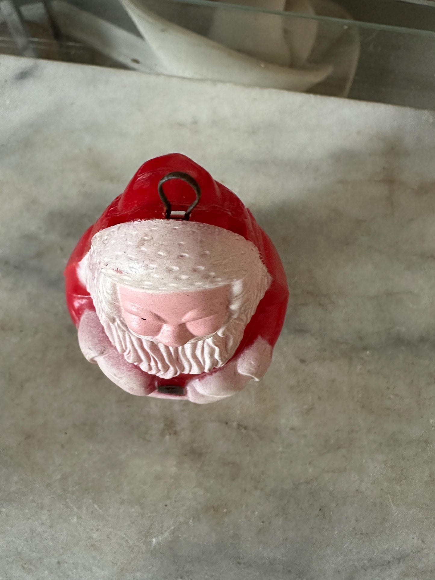 Vintage 1950s Celluloid Santa Claus Christmas Ornament Bulb Cover