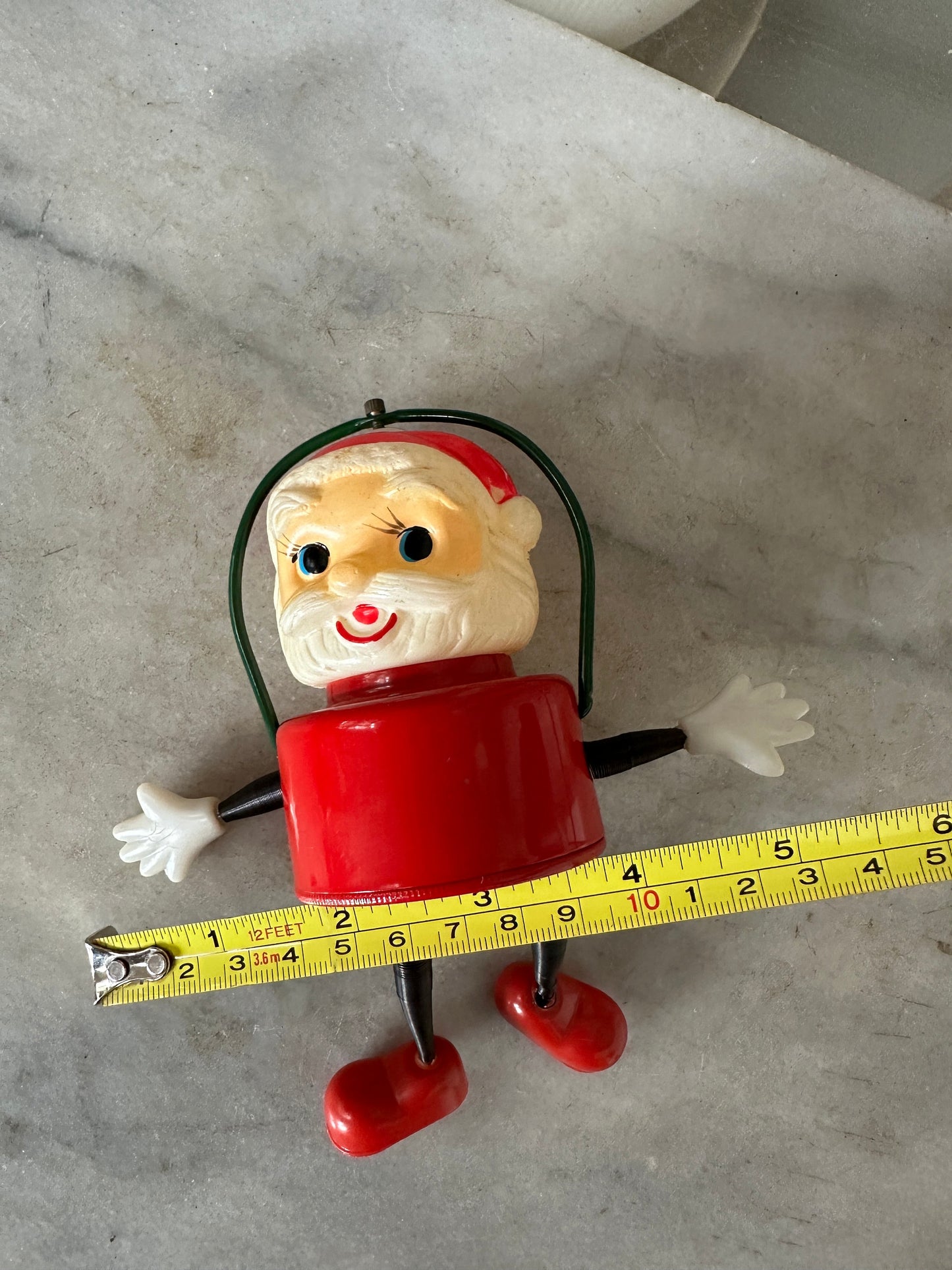 Vintage Christmas Dancing Santa Lantern Battery Operated Toy Lamp, Made by Marbo