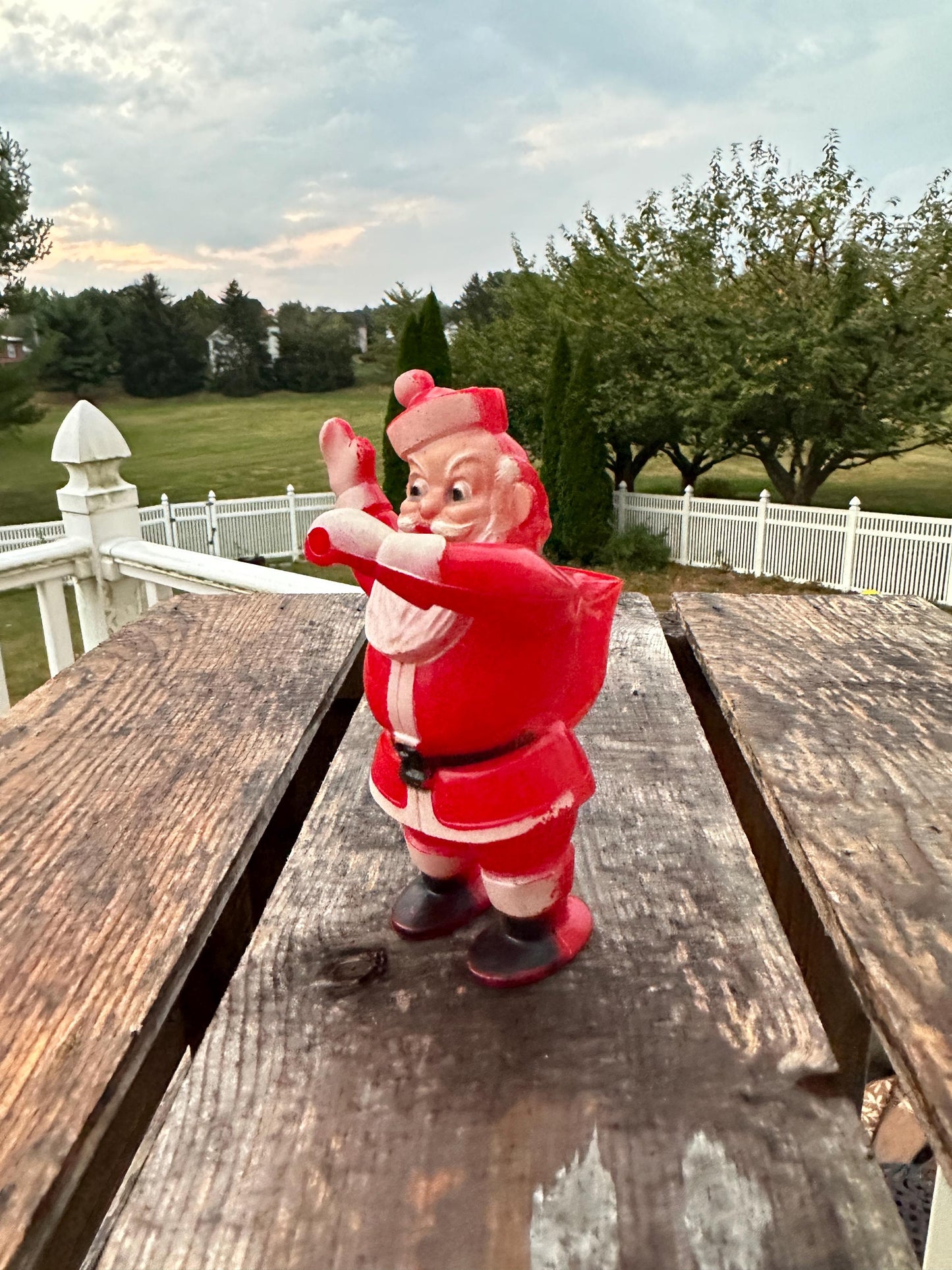 Miller Electric Hard Plastic Santa Claus Candy Holder 1940's Vintage