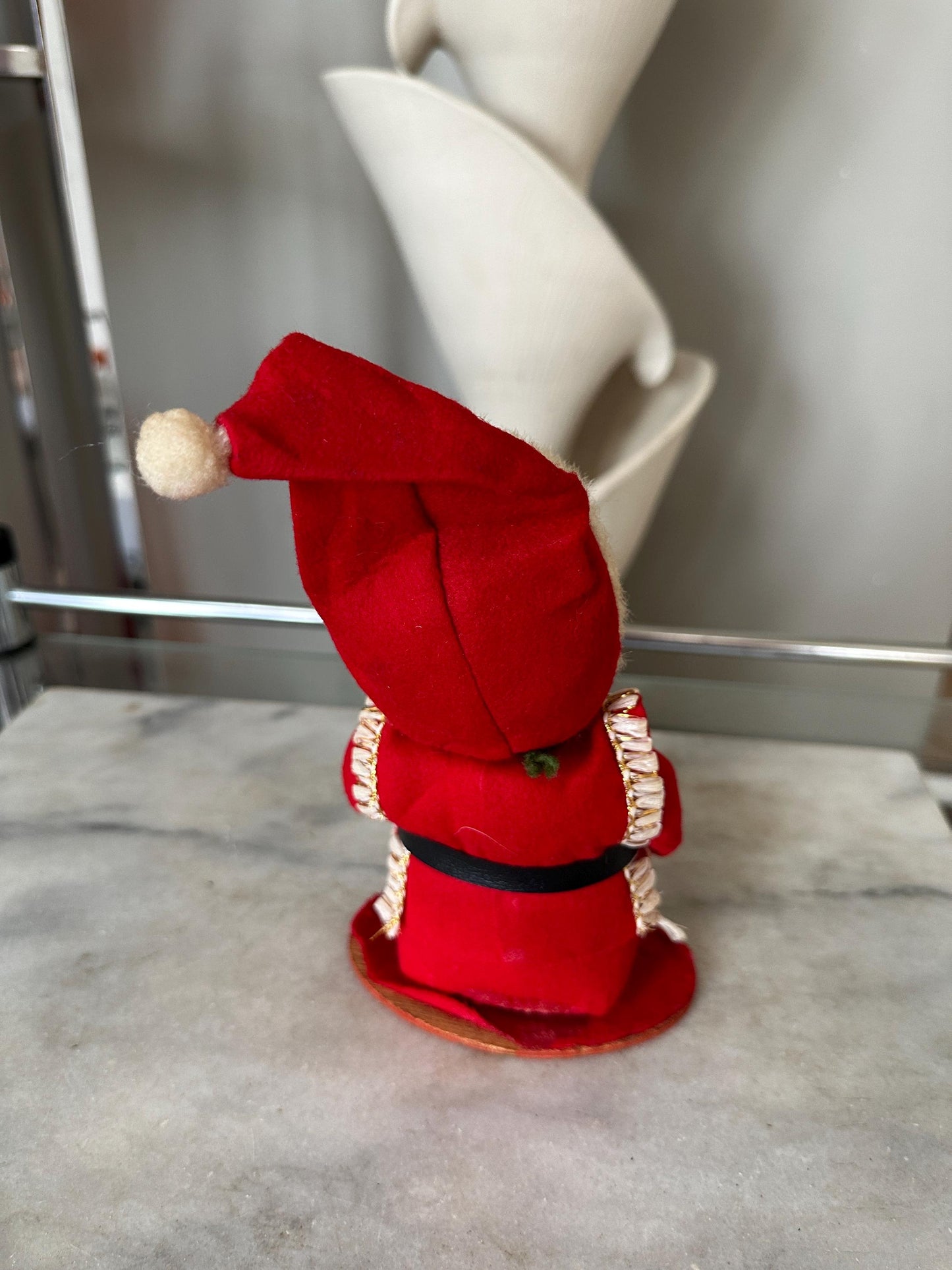 Vintage 8" Santa Claus with Rubber Face and Adjustable Arms Made in Japan