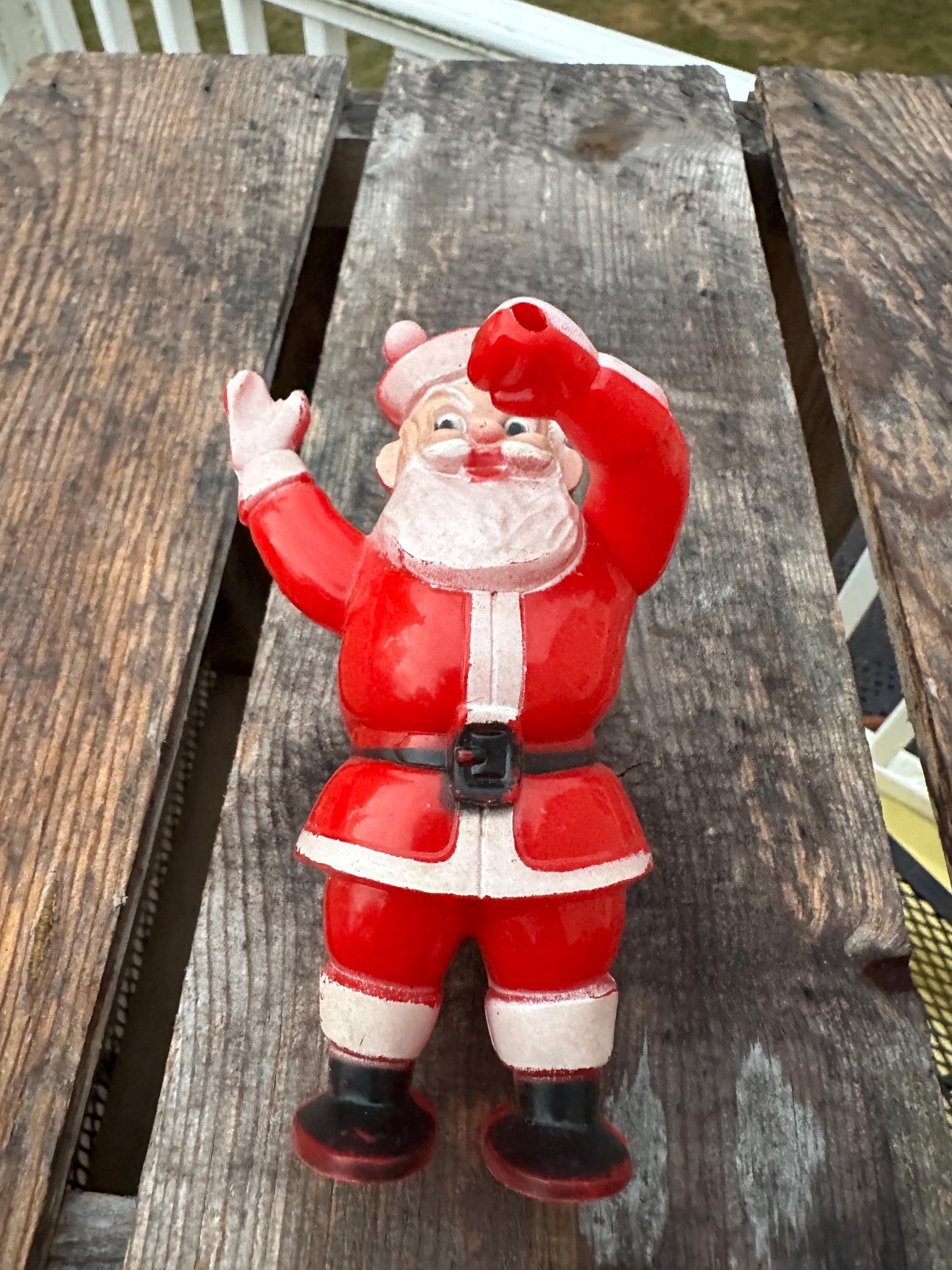 Miller Electric Hard Plastic Santa Claus Candy Holder 1940's Vintage