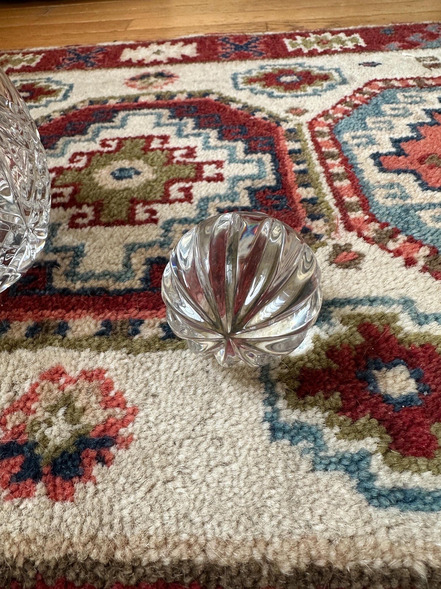 Vintage Towle 24% Lead Crystal Decanter with Stopper: Elegant Barware