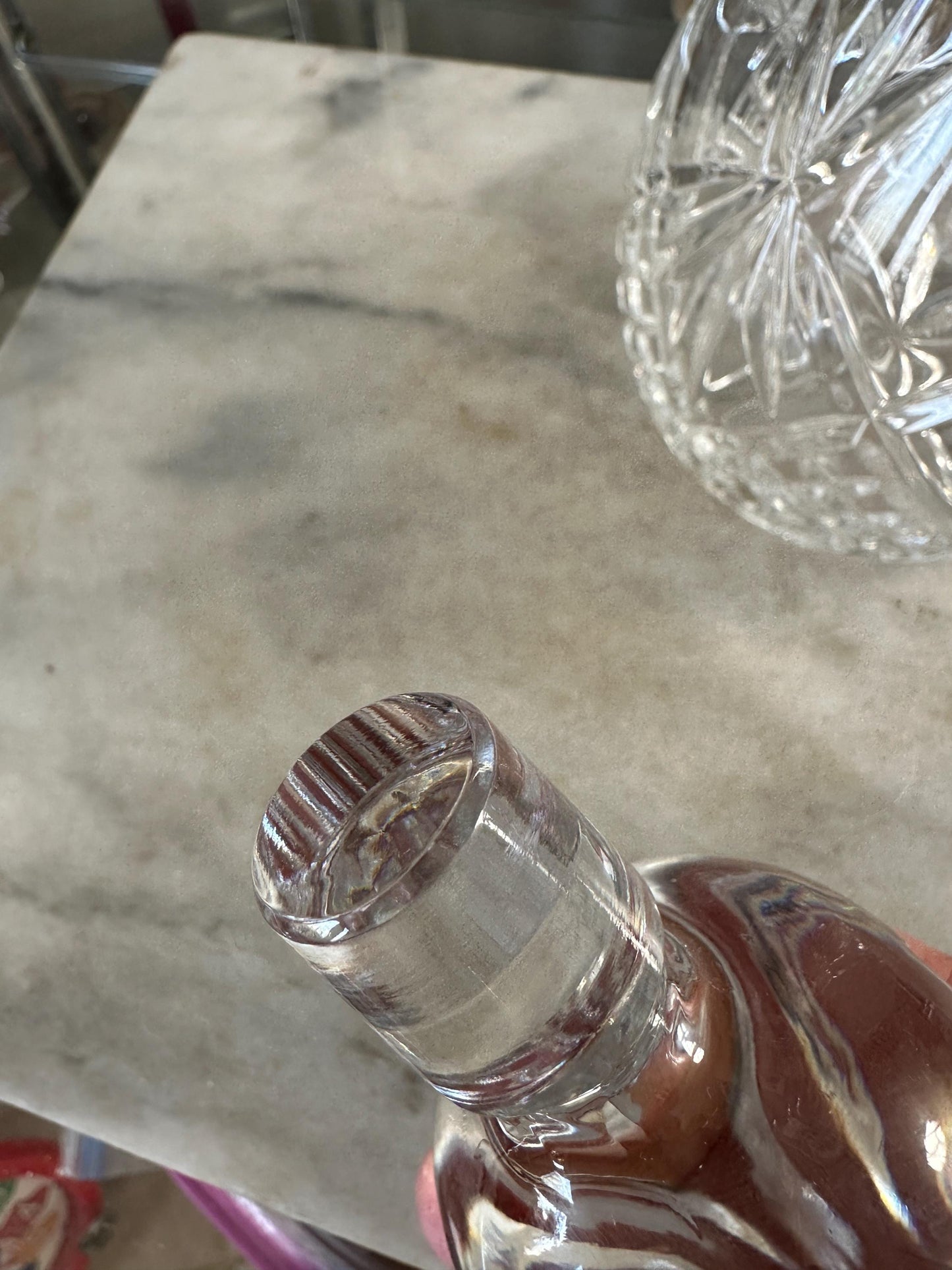 Vintage Towle 24% Lead Crystal Decanter with Stopper: Elegant Barware