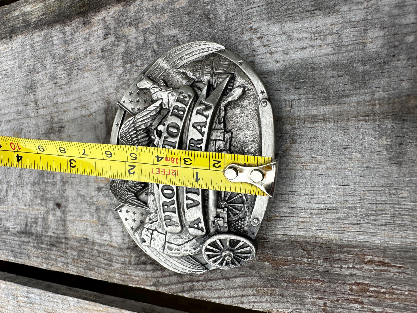 1983 VTG Proud To Be A Veteran Bergamot Brass Works Belt Buckle