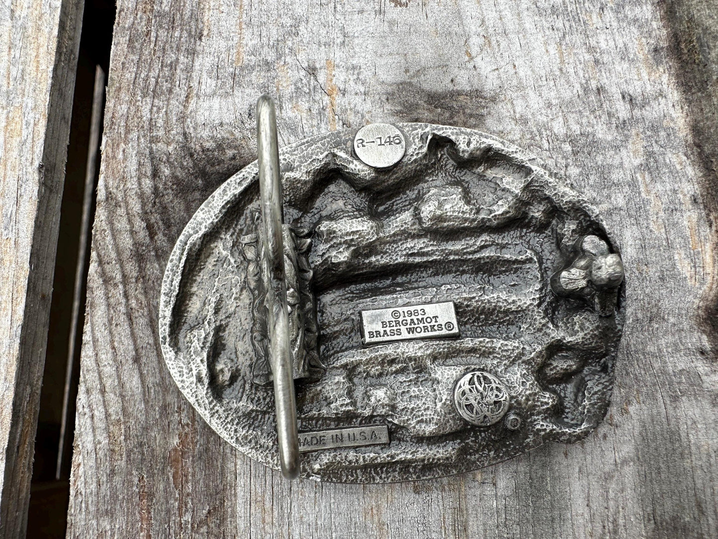 1983 VTG Proud To Be A Veteran Bergamot Brass Works Belt Buckle