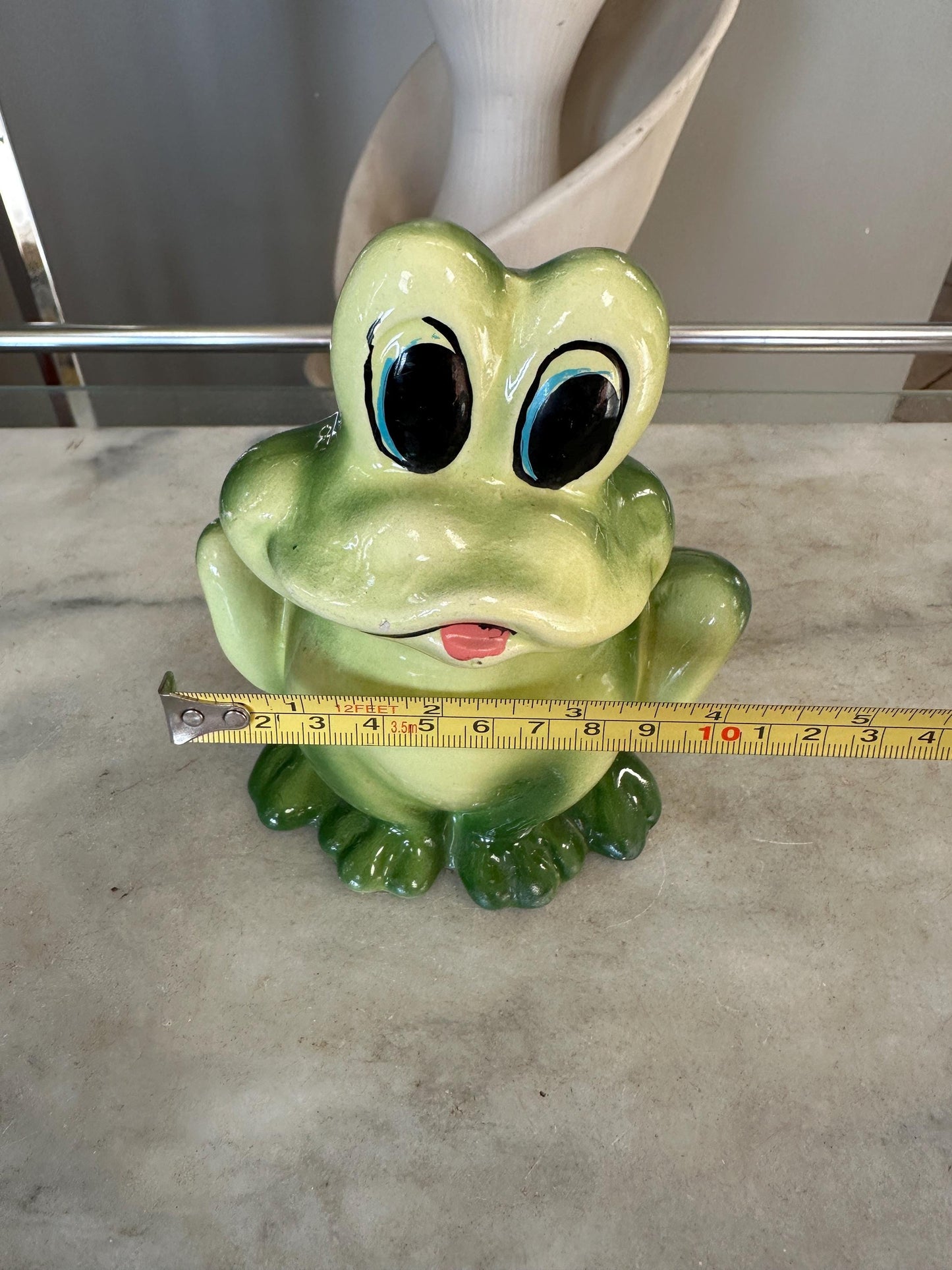 Vintage Nancy Pew Frog Planter – Mid Century Ceramic – Made in Taiwan – T4279 – Big Eyes