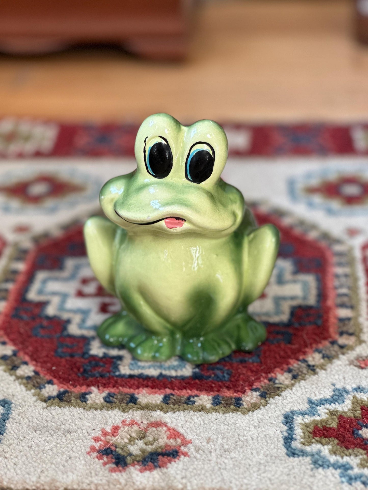 Vintage Nancy Pew Frog Planter – Mid Century Ceramic – Made in Taiwan – T4279 – Big Eyes