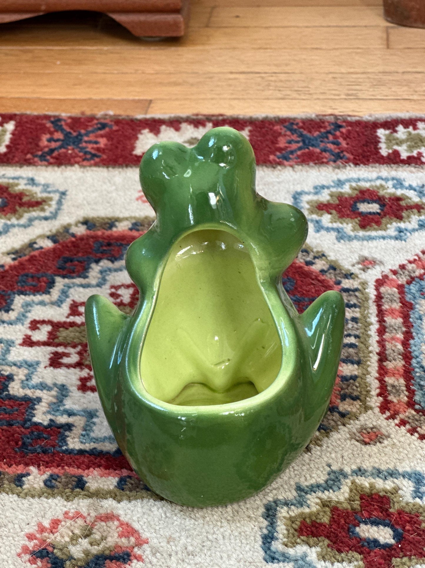 Vintage Nancy Pew Frog Planter – Mid Century Ceramic – Made in Taiwan – T4279 – Big Eyes
