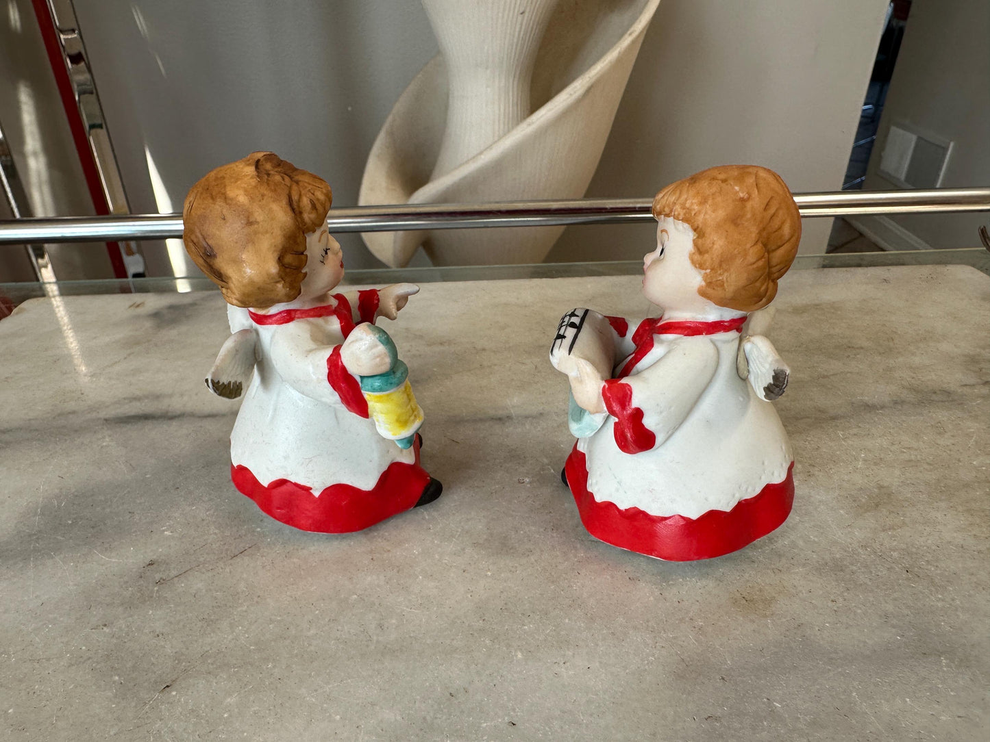 Vintage Caroling Angel - Set of Two - Made in Korea