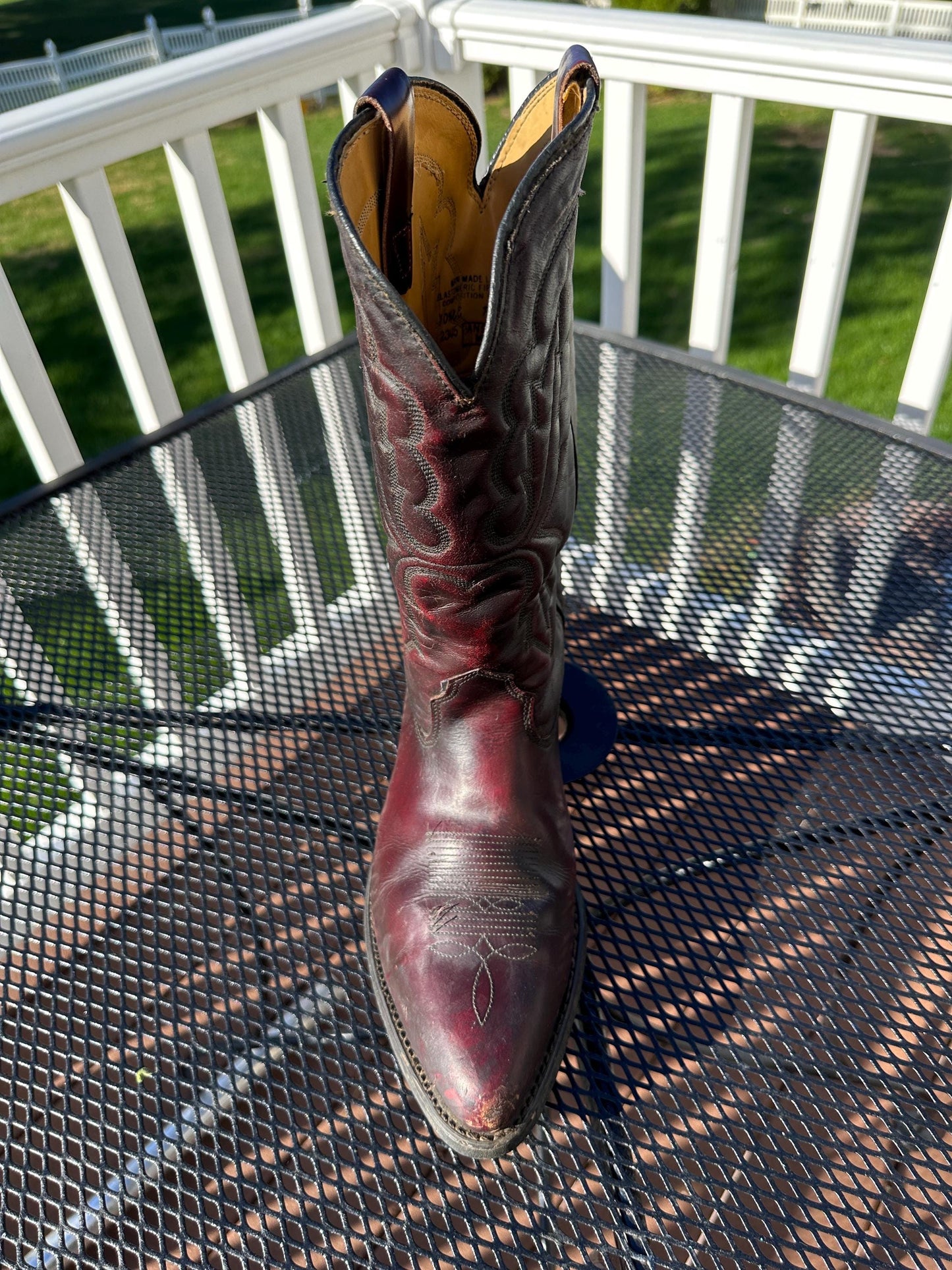 Vintage Sierra Men’s Brown Stitched Leather Cowboy Western Boots Size 10.5 EE| Made in USA | P7474126