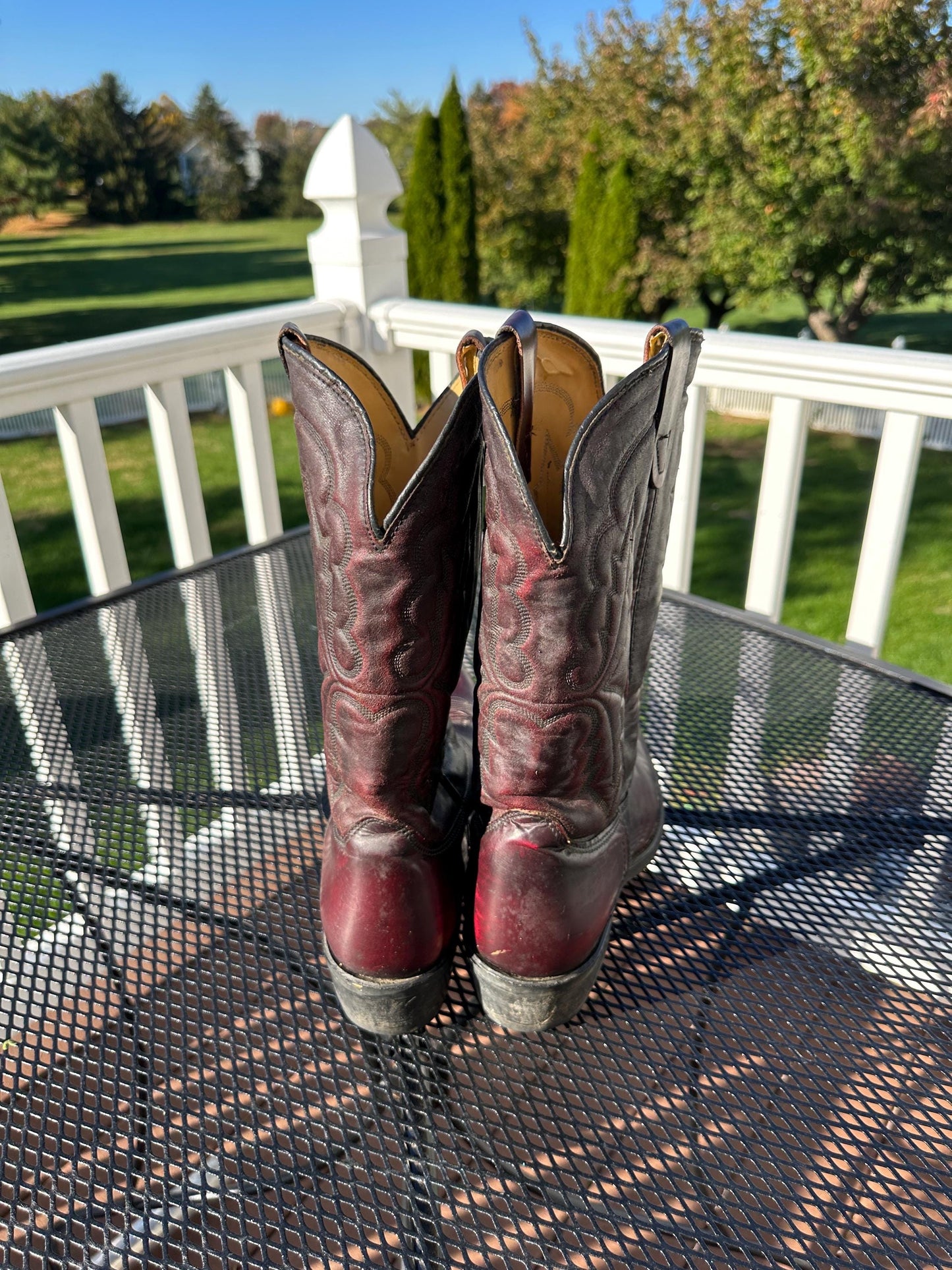 Vintage Sierra Men’s Brown Stitched Leather Cowboy Western Boots Size 10.5 EE| Made in USA | P7474126