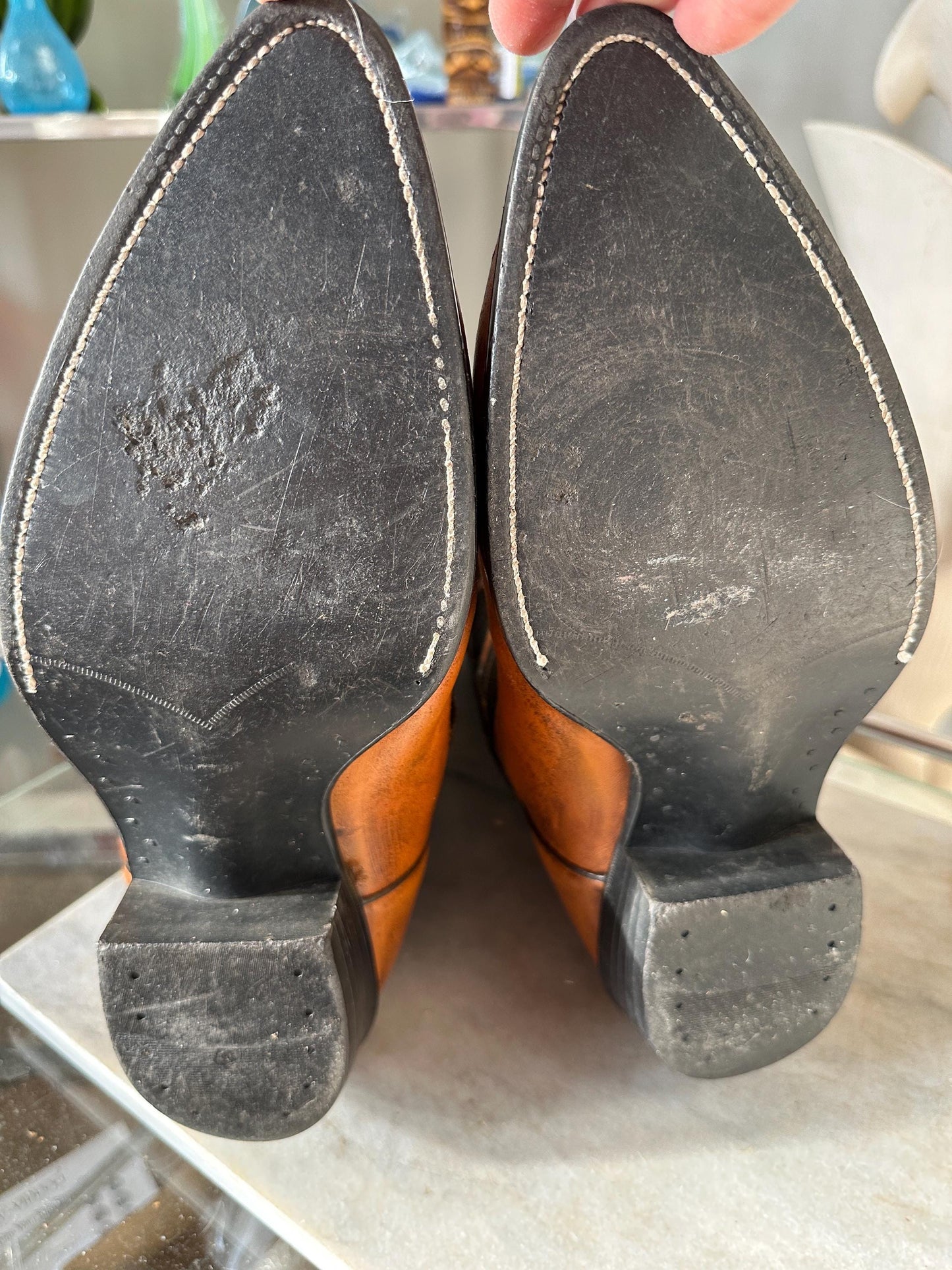 Vintage USA Made Man Made Material Style 43205 Cowboy Boots | Size 11