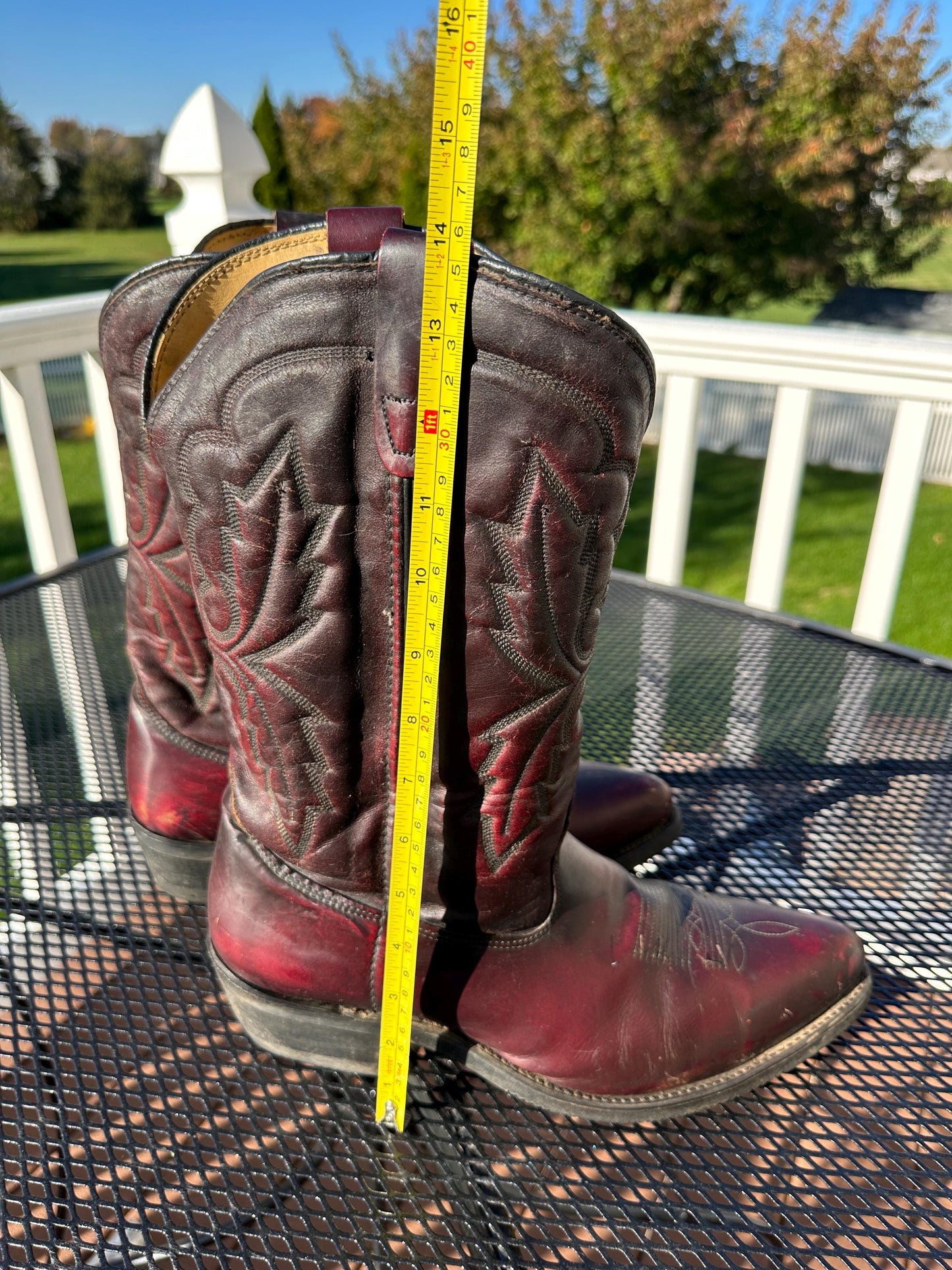 Vintage Sierra Men’s Brown Stitched Leather Cowboy Western Boots Size 10.5 EE| Made in USA | P7474126