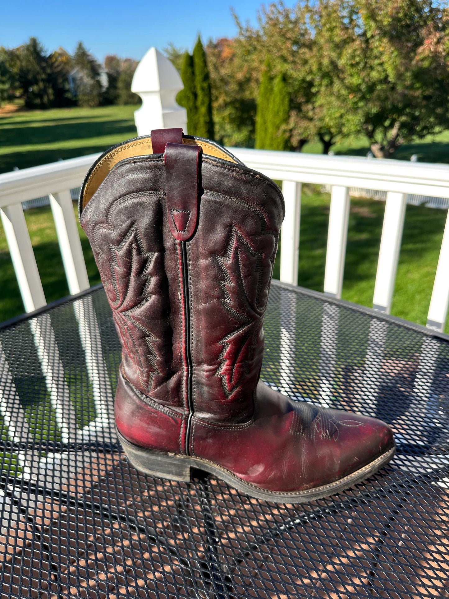 Vintage Sierra Men’s Brown Stitched Leather Cowboy Western Boots Size 10.5 EE| Made in USA | P7474126