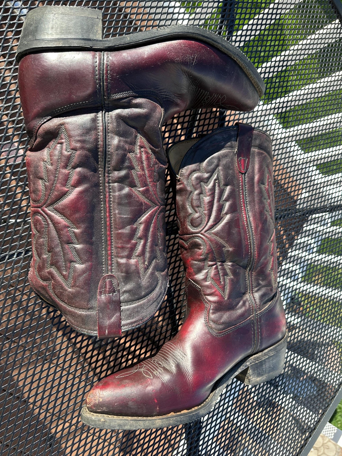 Vintage Sierra Men’s Brown Stitched Leather Cowboy Western Boots Size 10.5 EE| Made in USA | P7474126