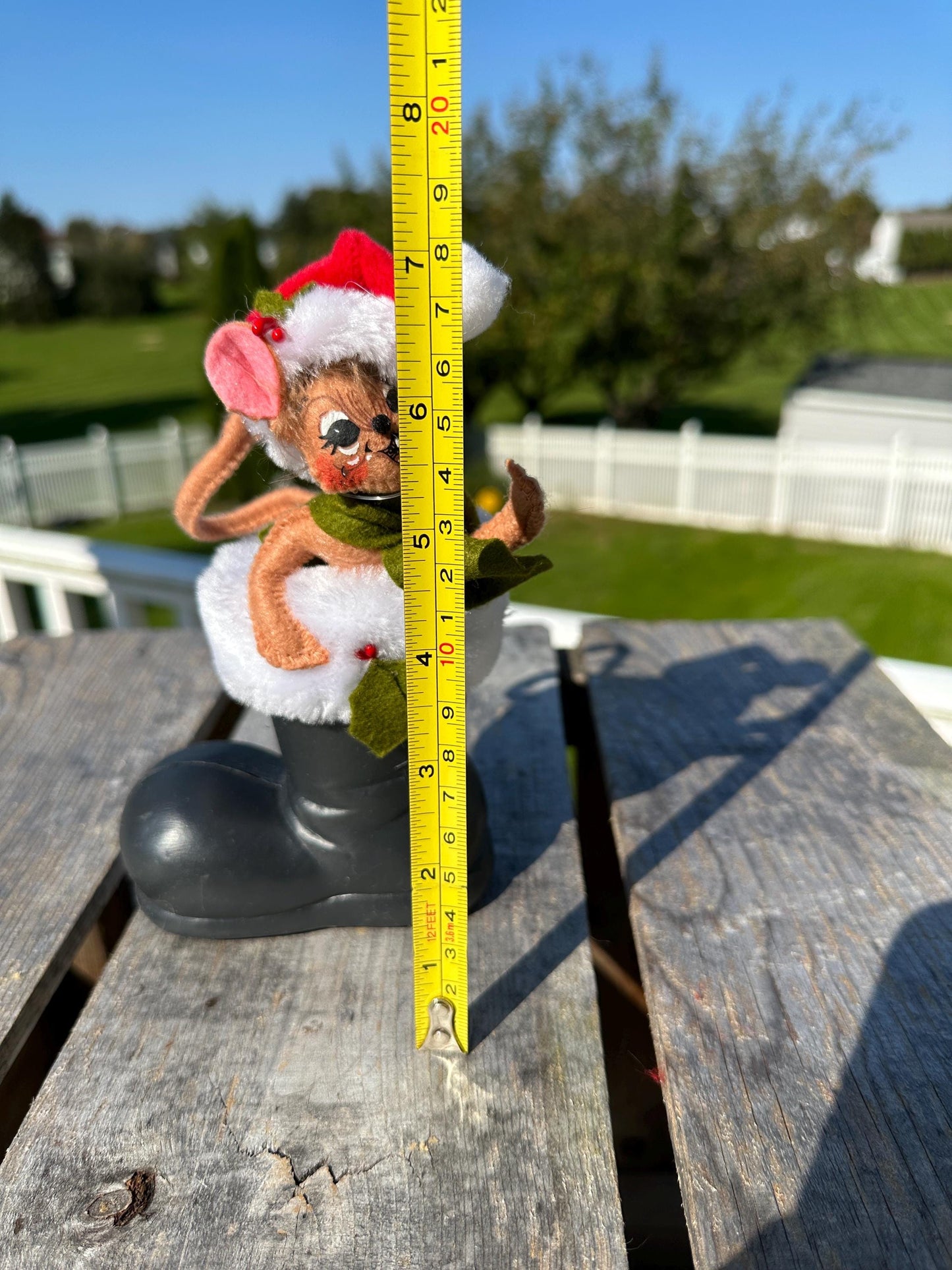 Annalee Christmas 5” Mouse In Santa Boot - Holiday Decor
