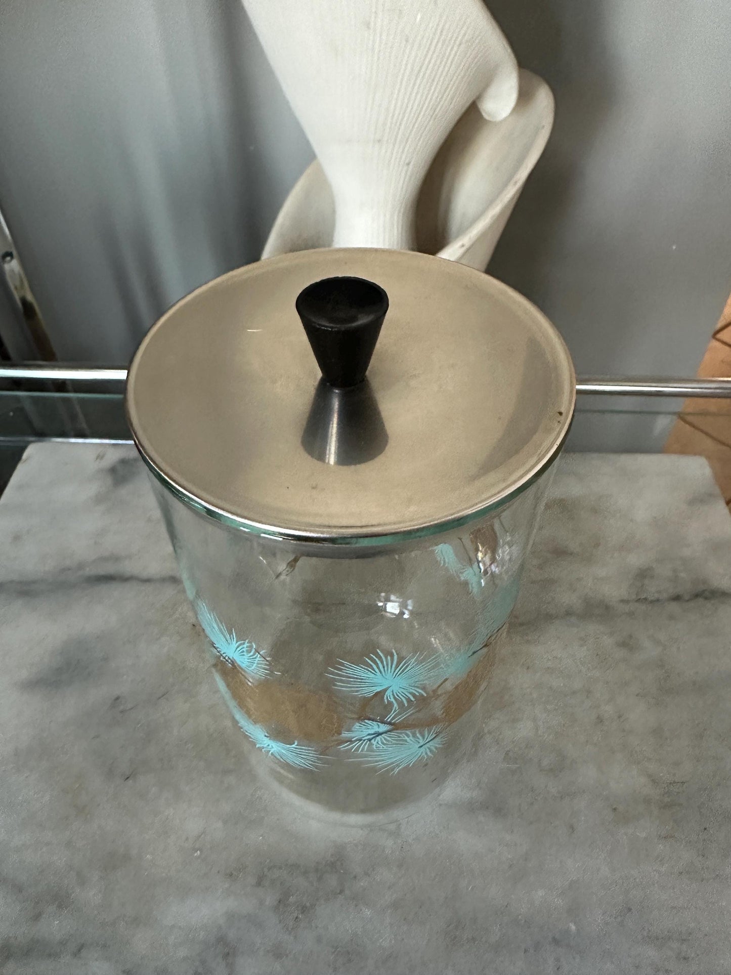 Vintage David Douglas / Libbey Pinecone Canister – Mid-Century Modern Kitchen Storage