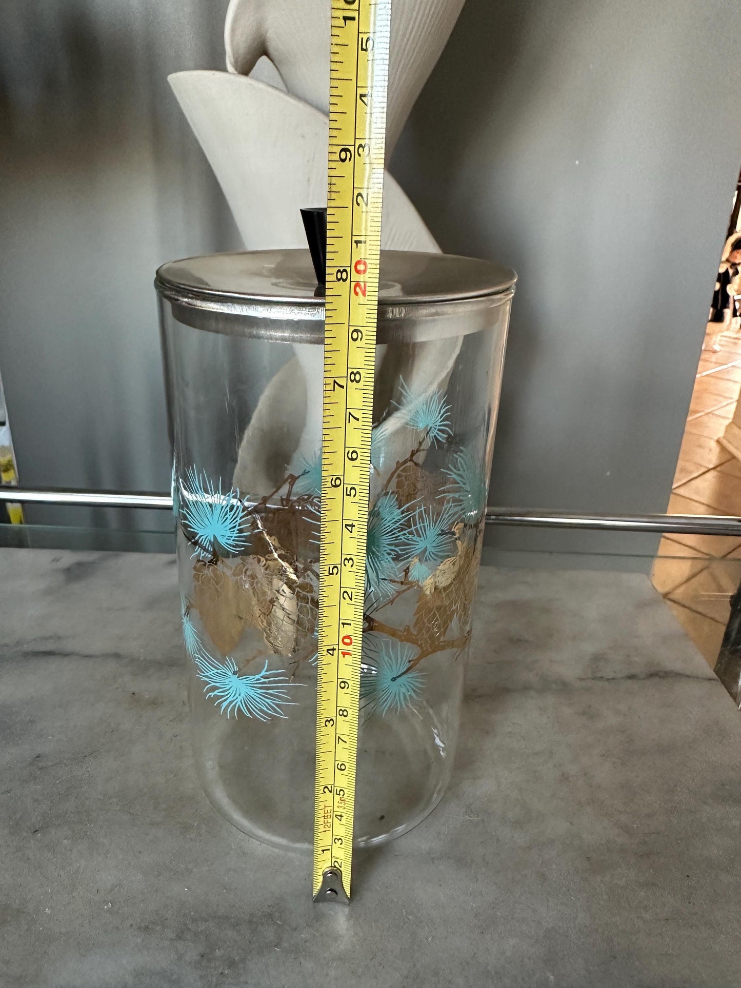 Vintage David Douglas / Libbey Pinecone Canister – Mid-Century Modern Kitchen Storage