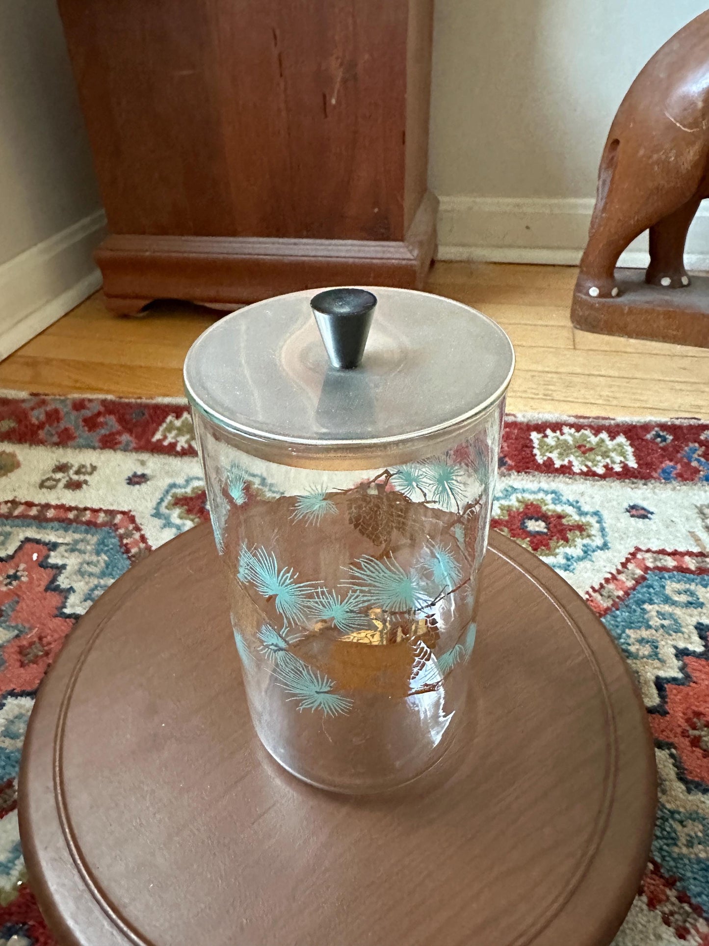 Vintage David Douglas / Libbey Pinecone Canister – Mid-Century Modern Kitchen Storage