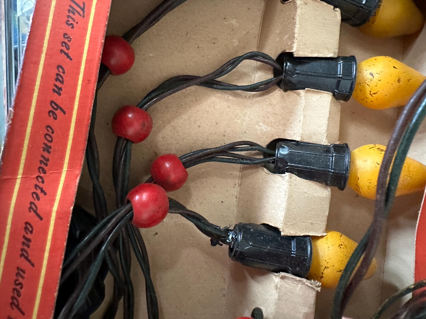 Vintage NOMA Christmas Light Strand – 1940s Working Xmas Lights, Original Box (3 Sets)